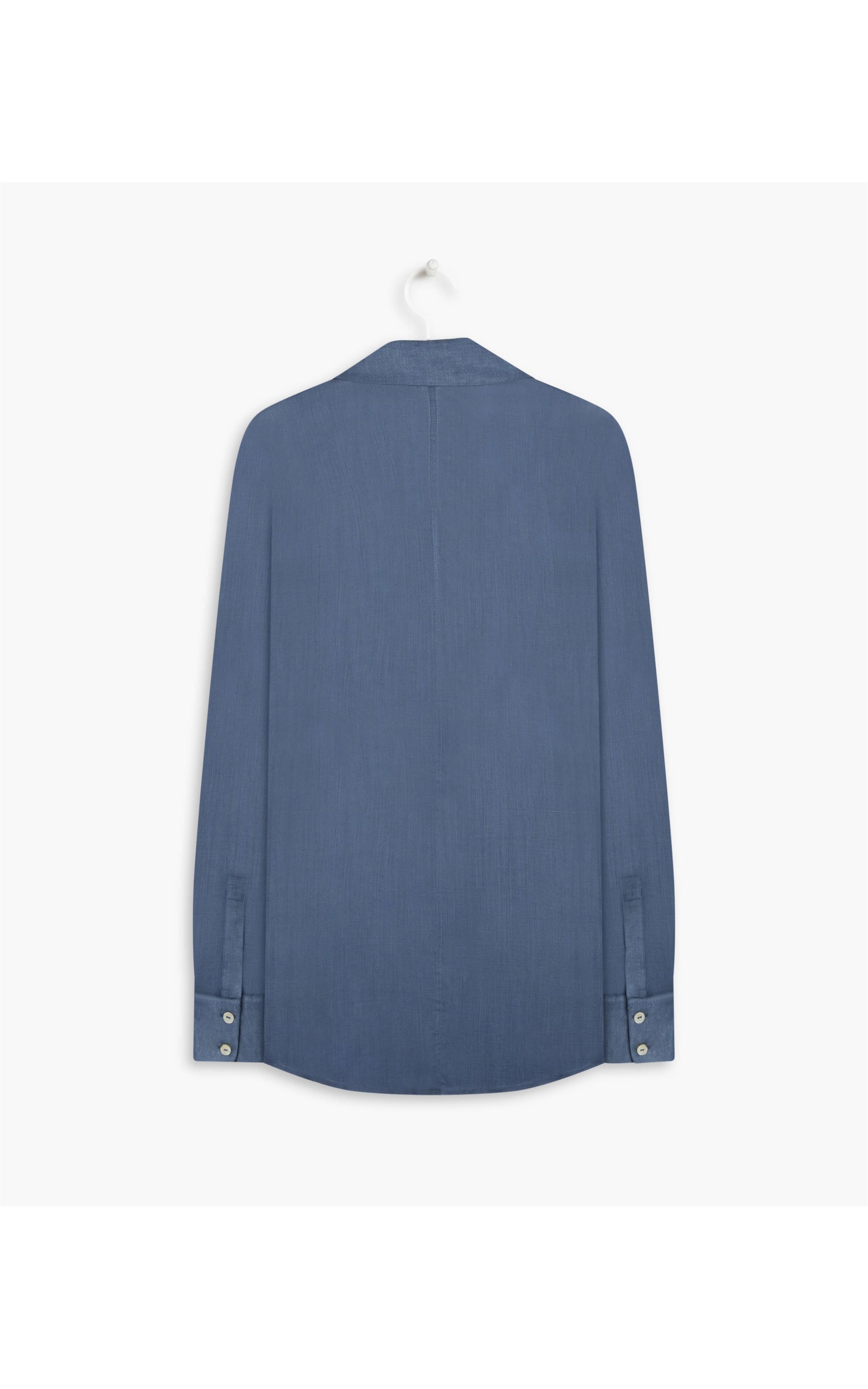 Camisa  Puro Linho Akira Rami Azul Seco