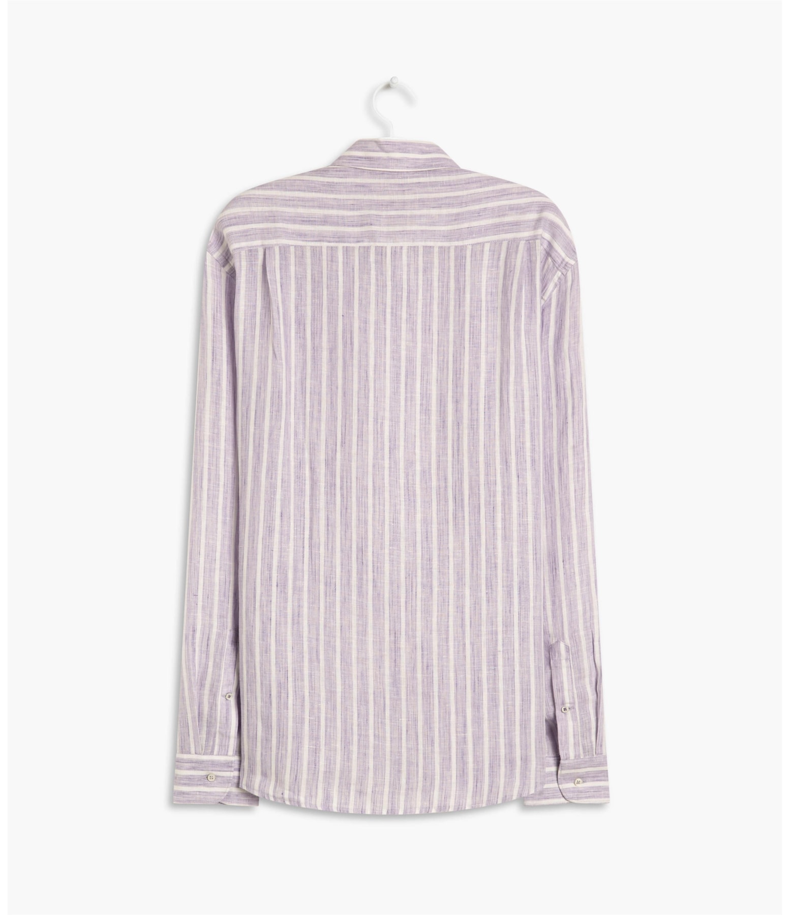 Camisa Puro Linho Amoz Listrada Ml Lilas