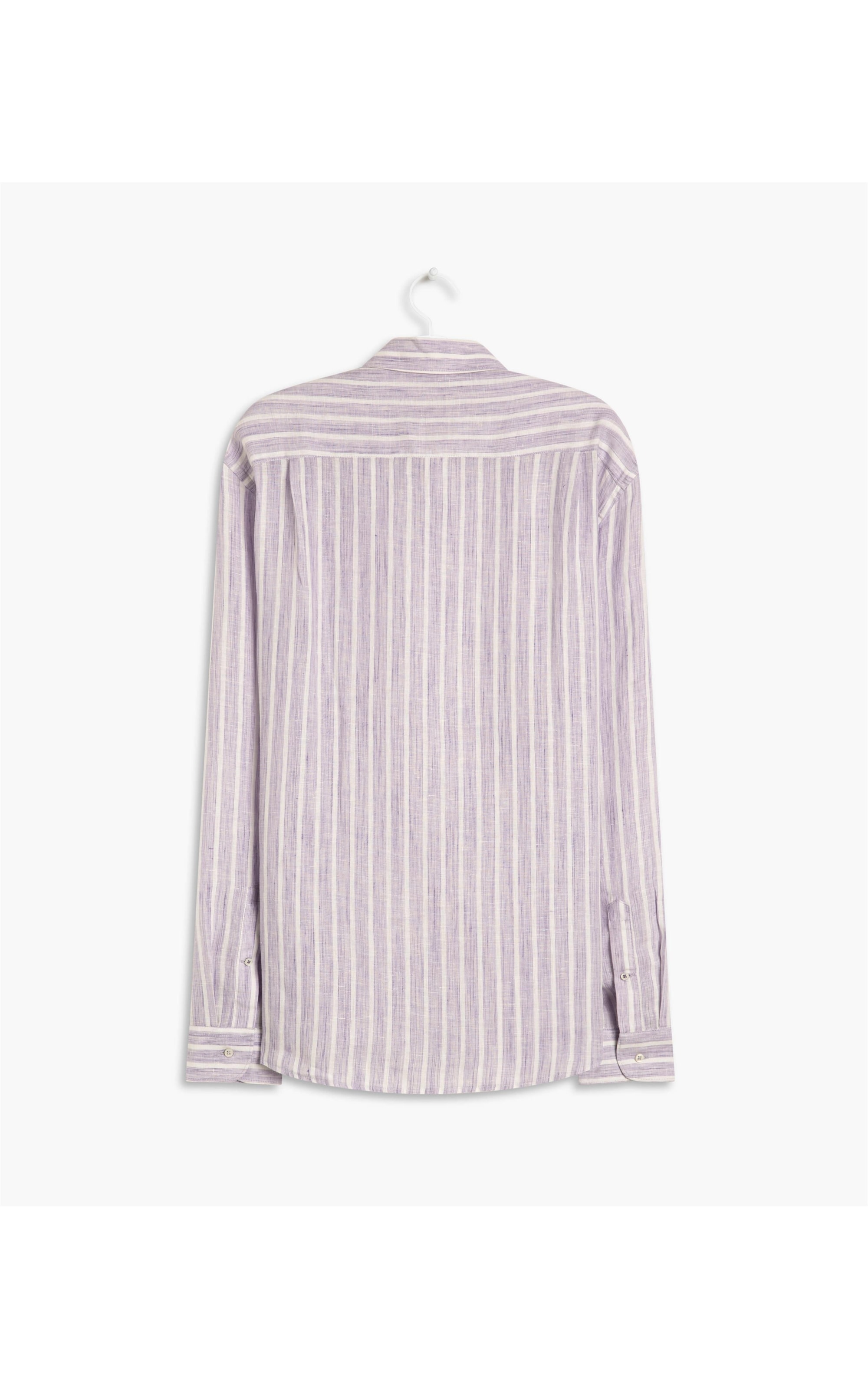 Camisa Puro Linho Amoz Listrada Ml Lilas