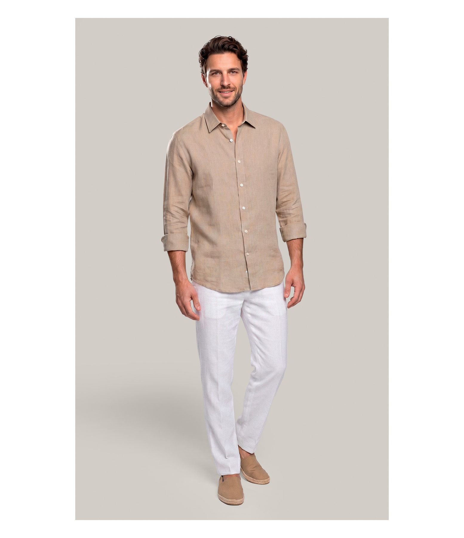 Camisa  Puro Linho Areia