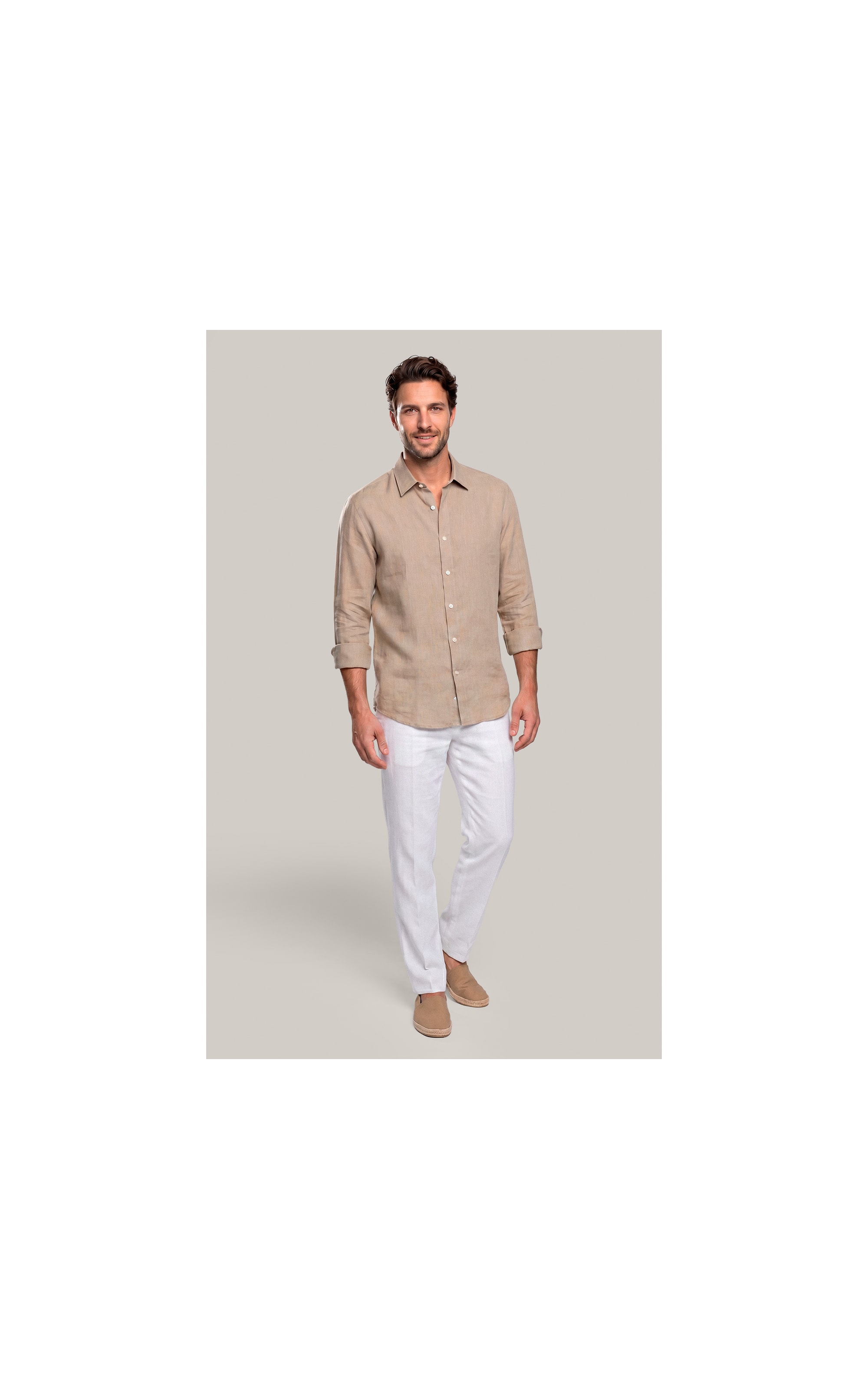 Camisa  Puro Linho Areia