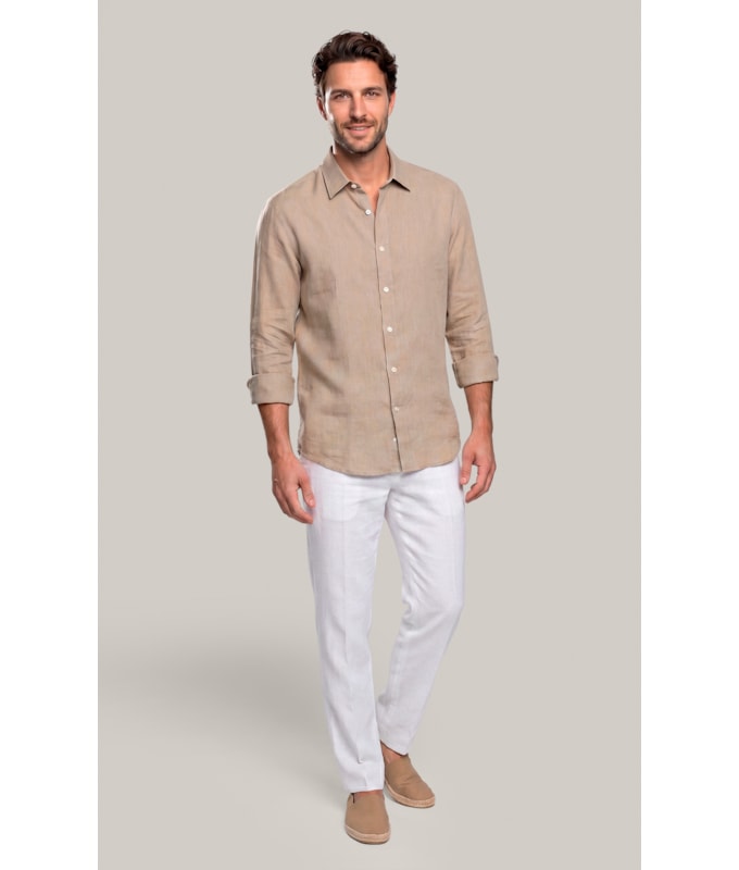 Camisa  Puro Linho Areia