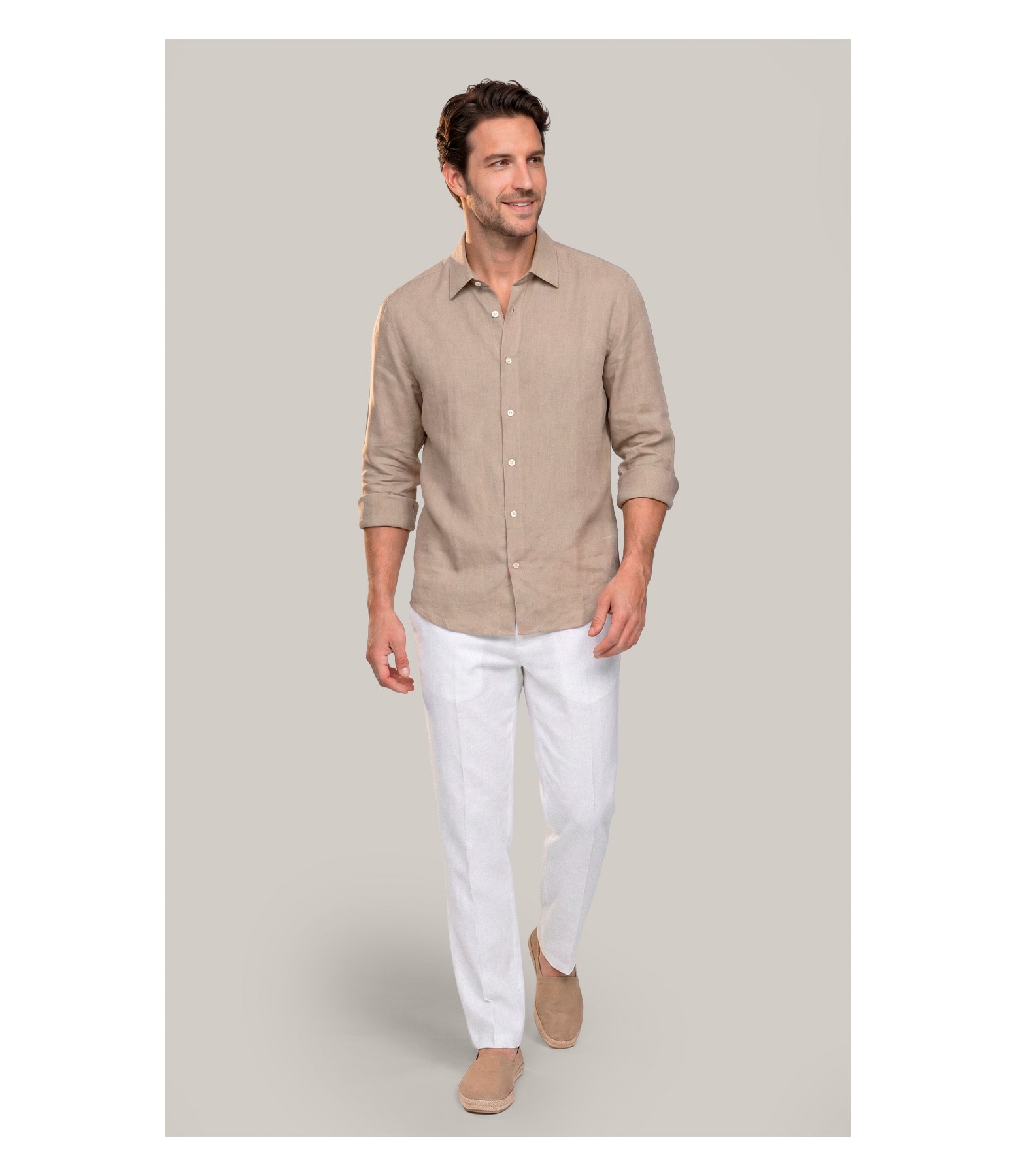 Camisa  Puro Linho Areia