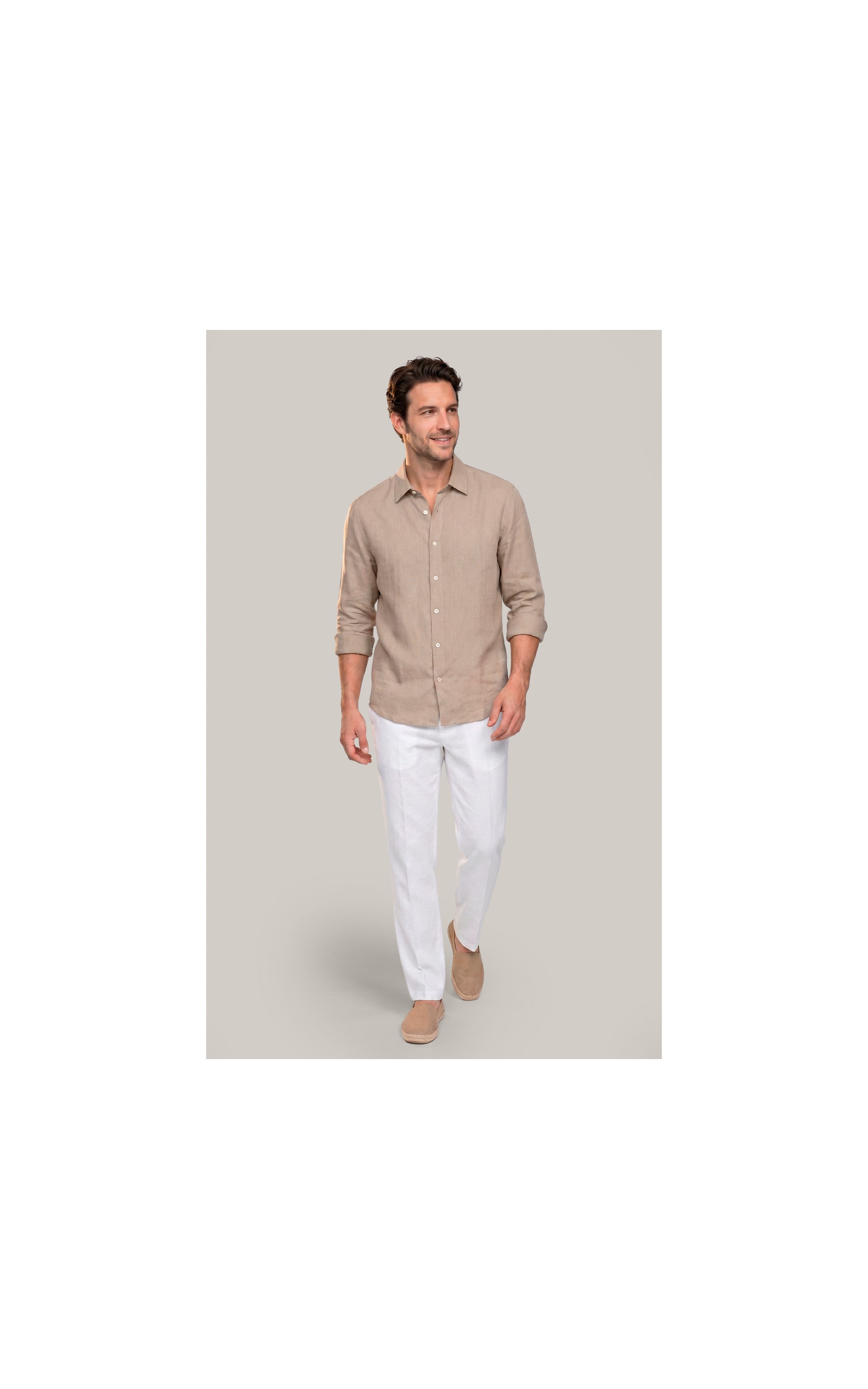 Camisa  Puro Linho Areia
