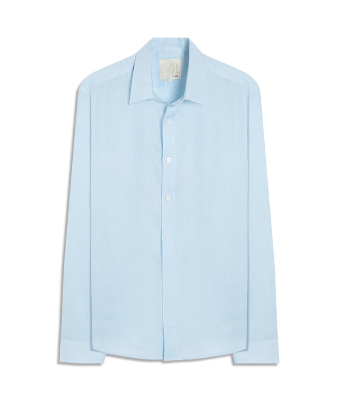 Camisa  Puro Linho Azul Claro