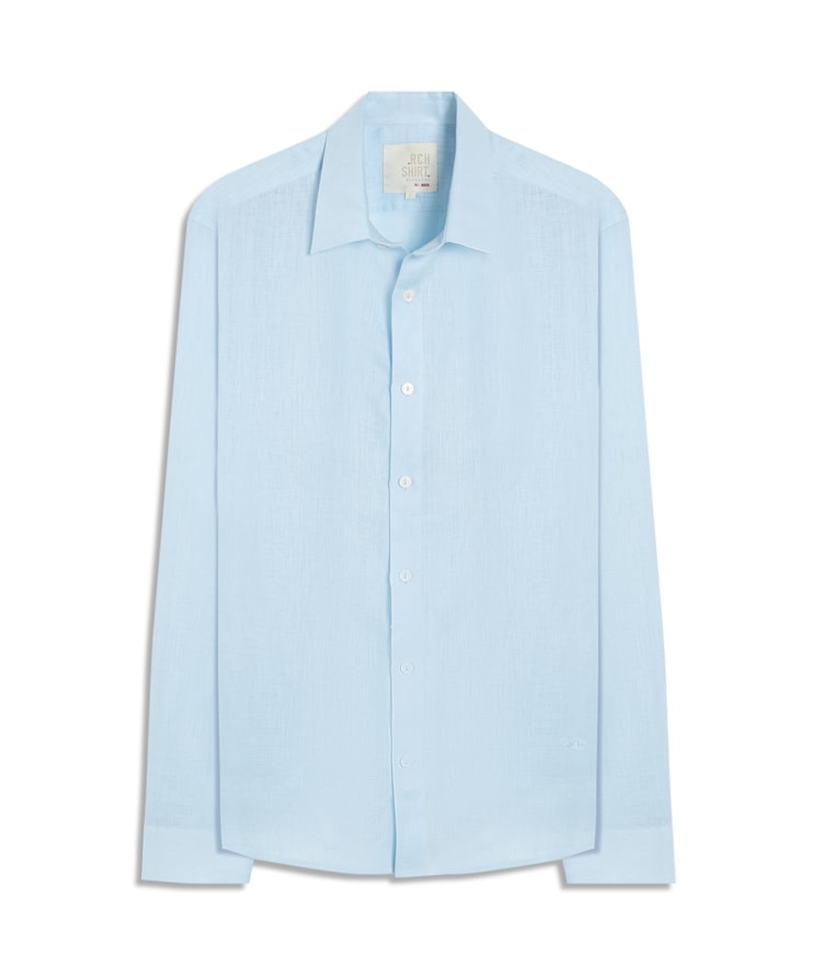 Camisa  Puro Linho Azul Claro