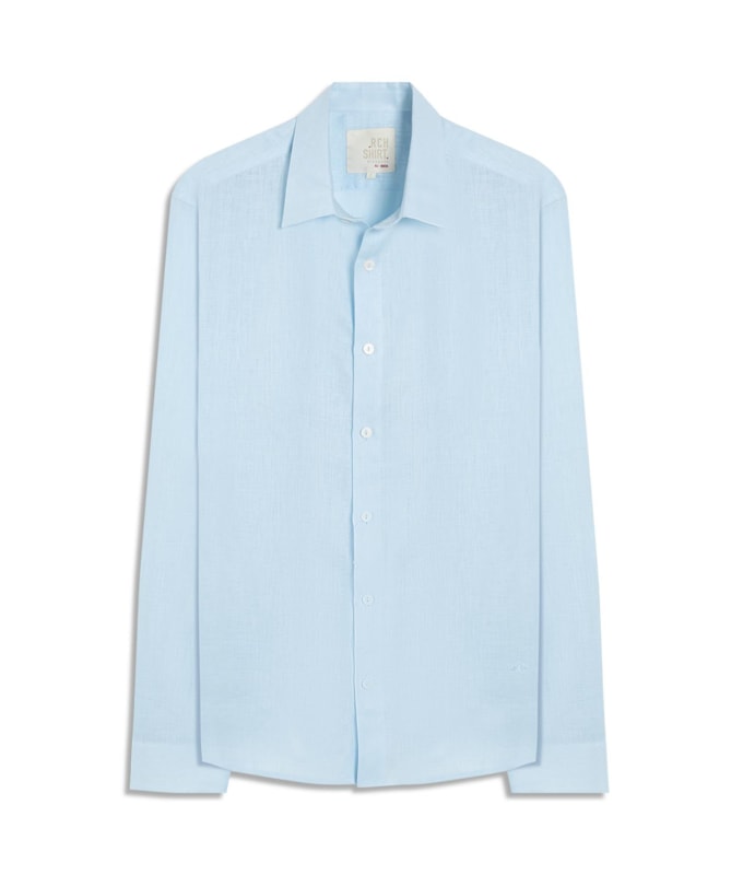 Camisa  Puro Linho Azul Claro