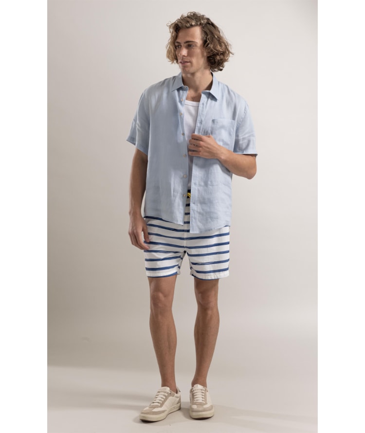 Camisa Puro Linho Azul Claro