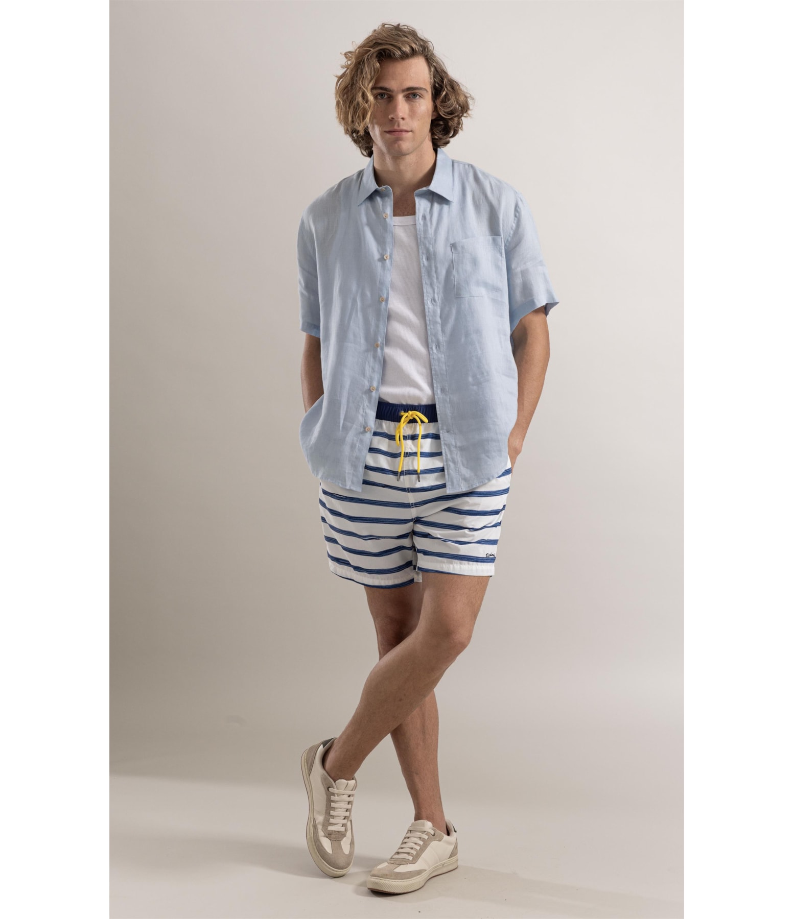 Camisa Puro Linho Azul Claro
