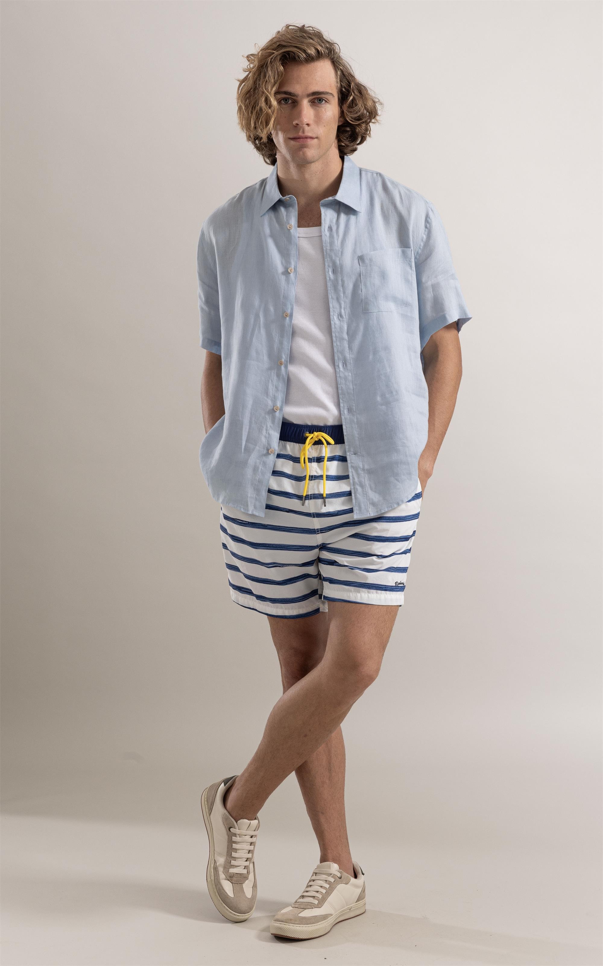 Camisa Puro Linho Azul Claro