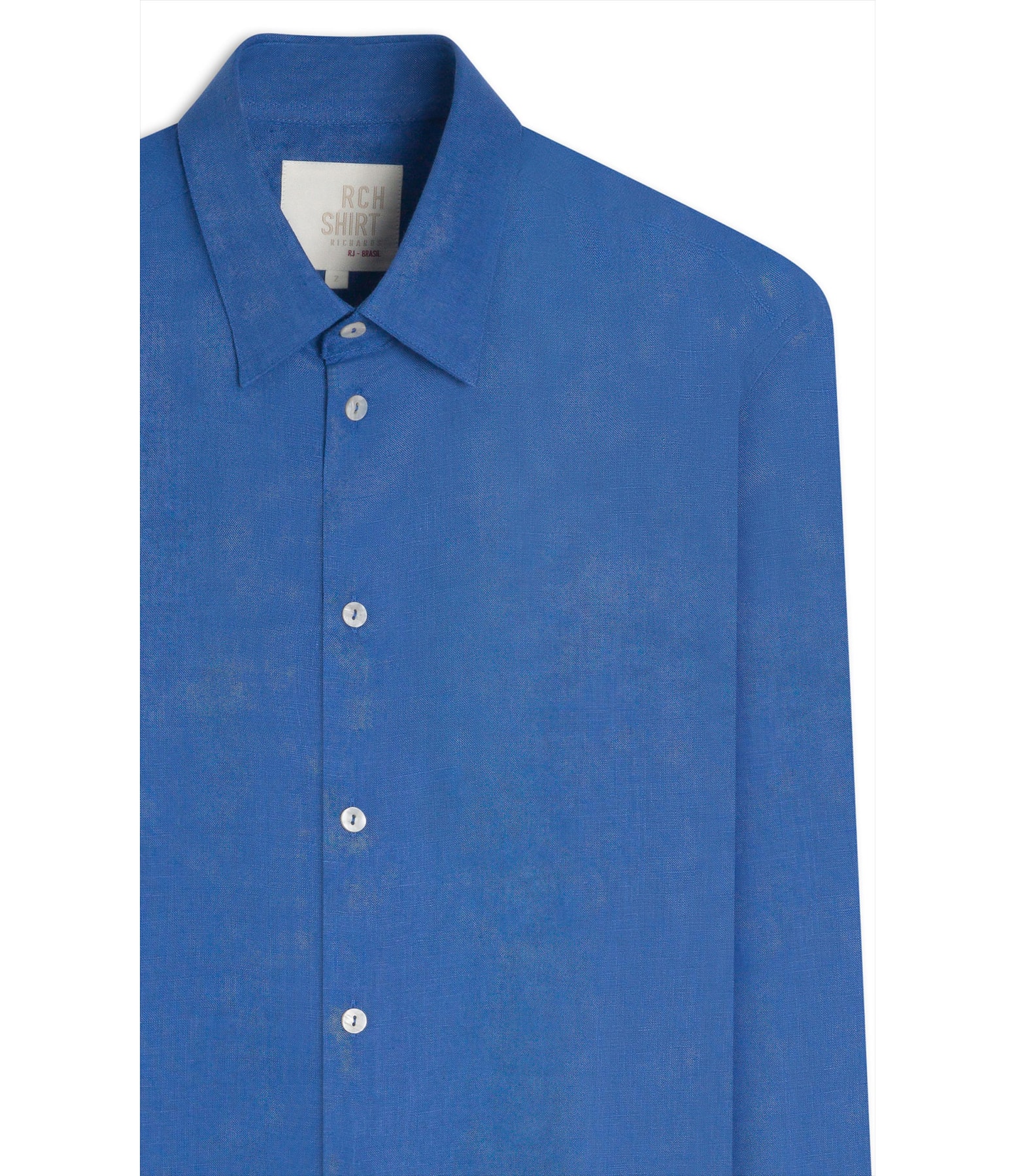 Camisa  Puro Linho Azul Royal