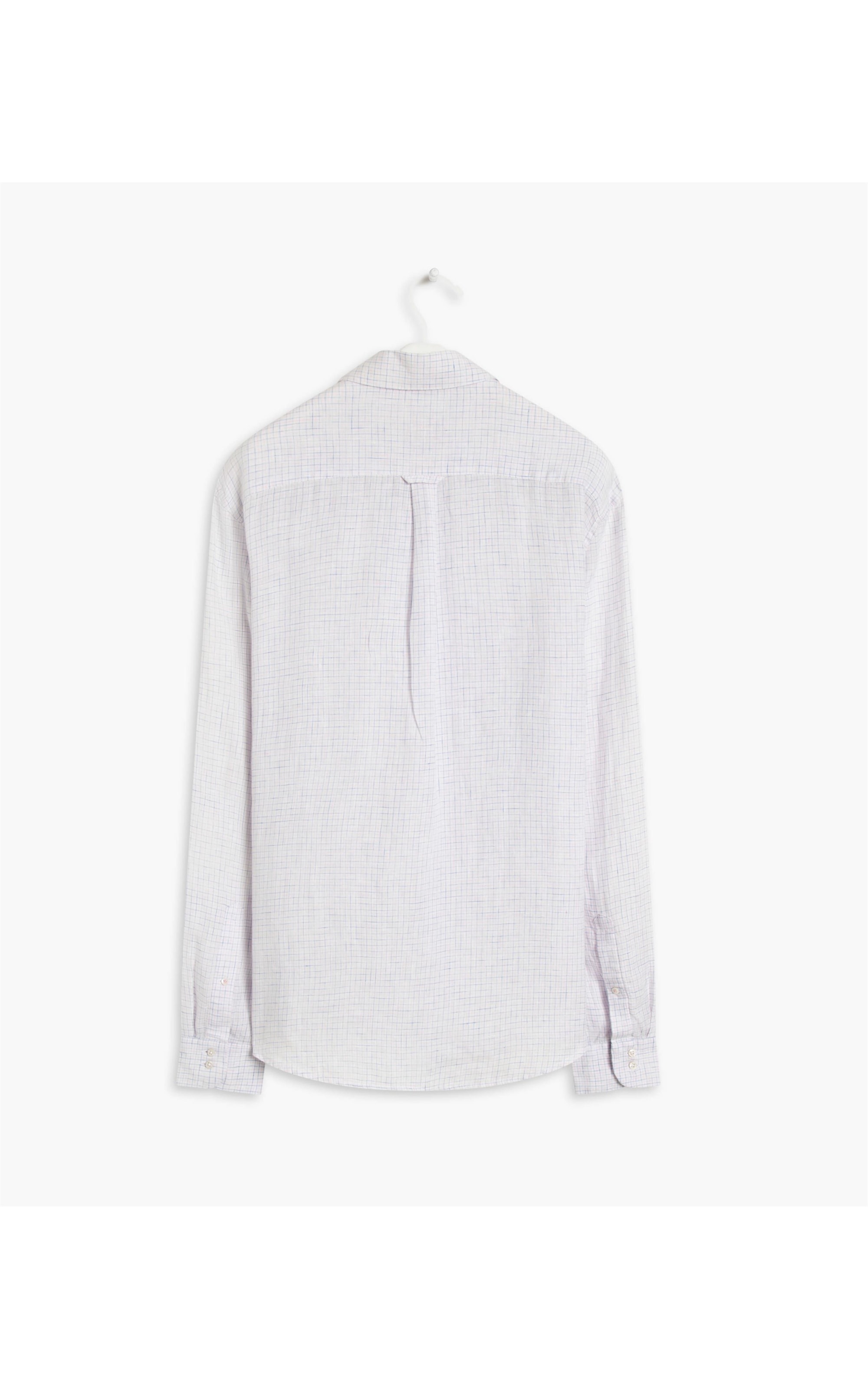 Camisa Puro Linho Bento Xadrez Ml Rosa