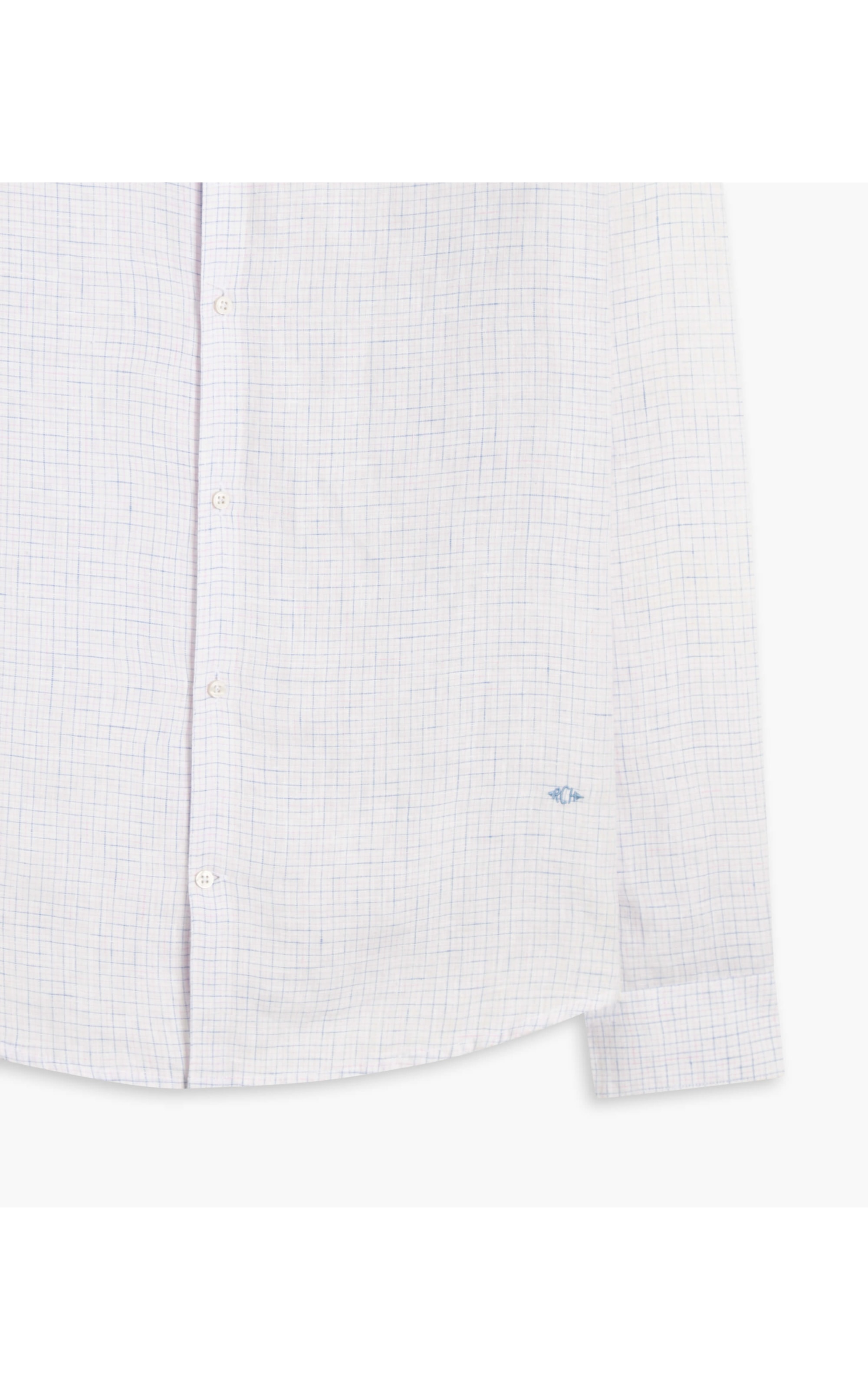 Camisa Puro Linho Bento Xadrez Ml Rosa
