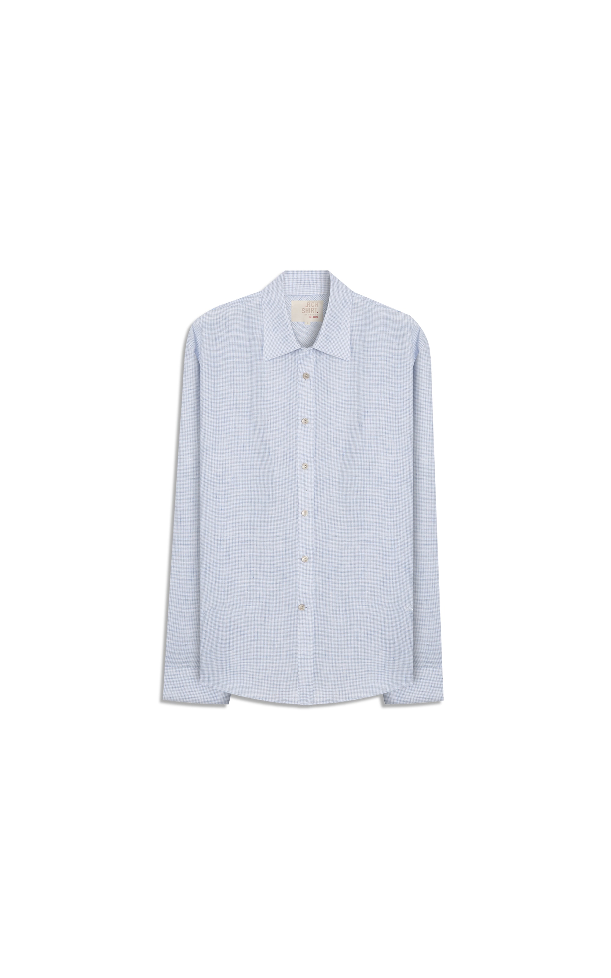 Camisa  Puro Linho  Blend Amarilina Ml Azul Claro