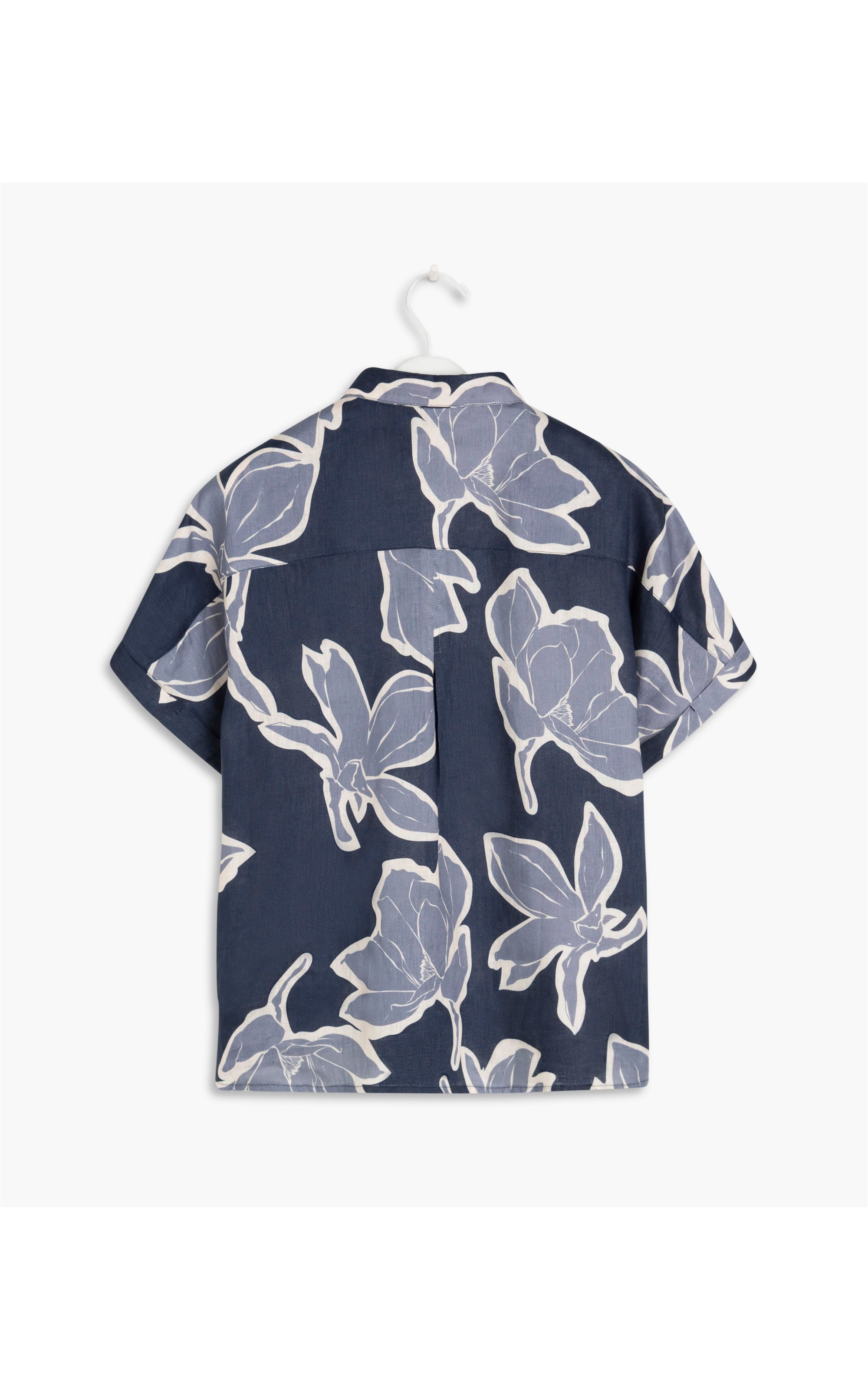 Camisa  Puro Linho  Blend Peace Floral Dark Wine