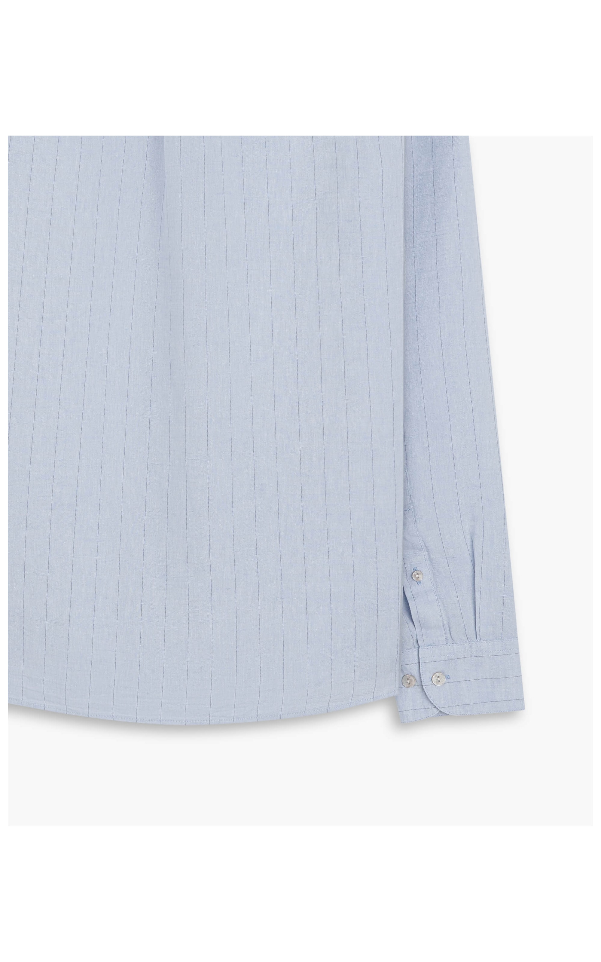 Camisa  Puro Linho  Blue Stripes Azul Claro