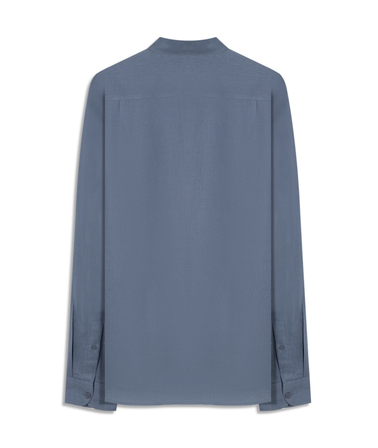Camisa  Puro Linho Blue Vintage