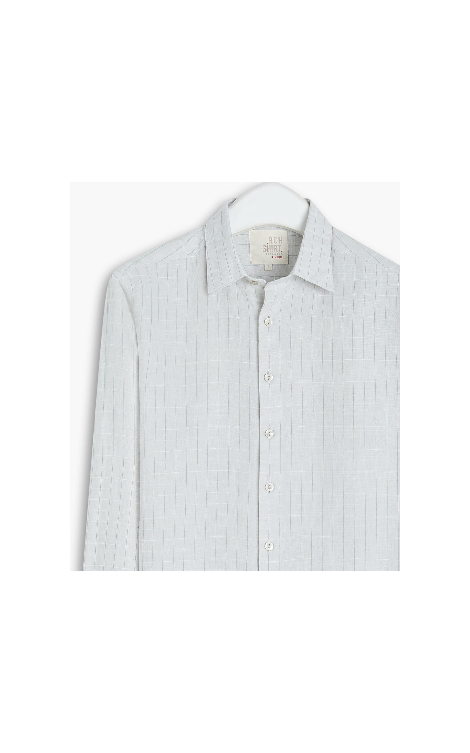 Camisa  Puro Linho  Bora Bora Cinza Claro