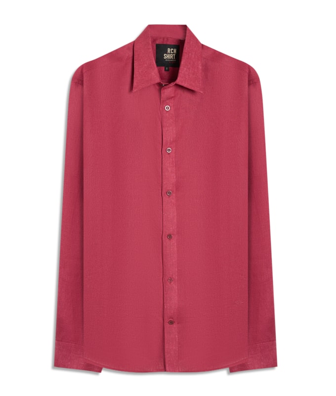 Camisa  Puro Linho Bordeaux