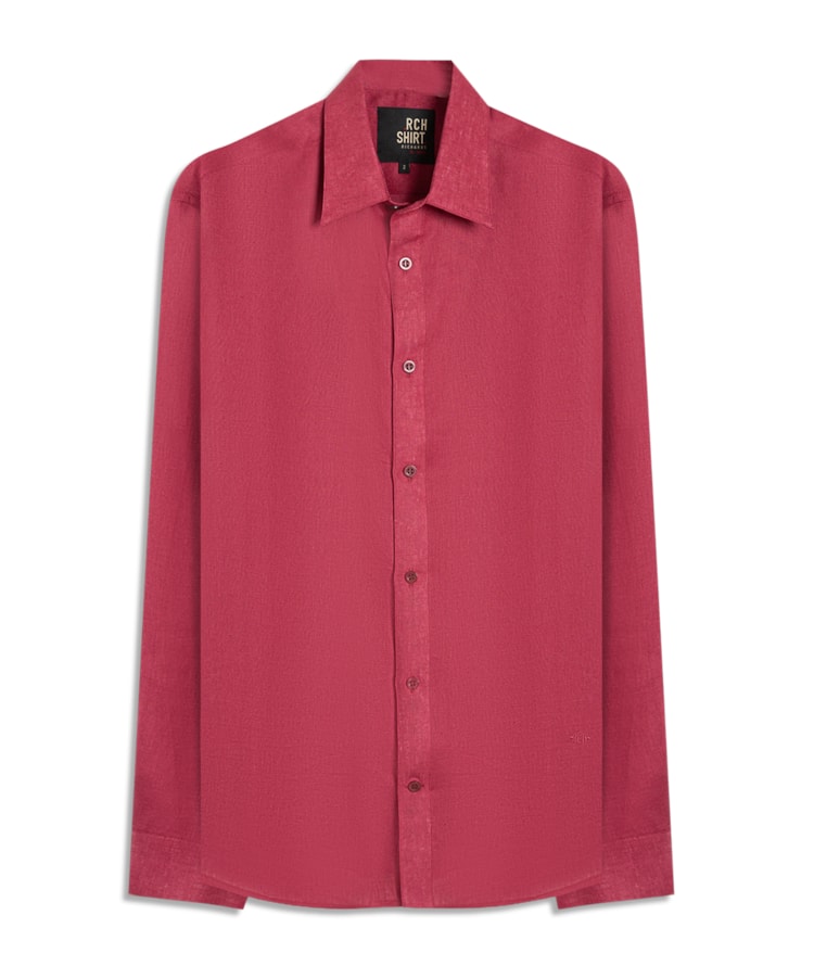 Camisa  Puro Linho Bordeaux