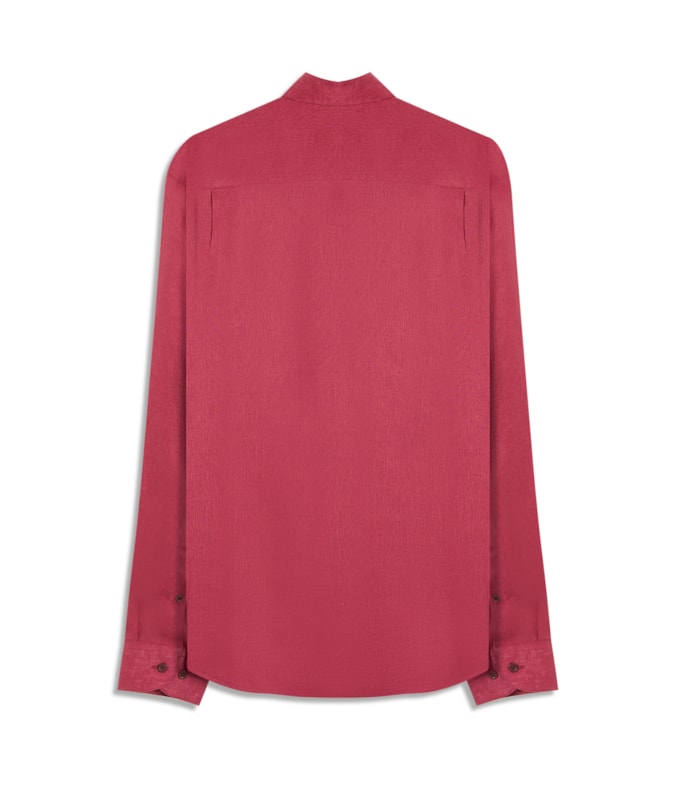 Camisa  Puro Linho Bordeaux