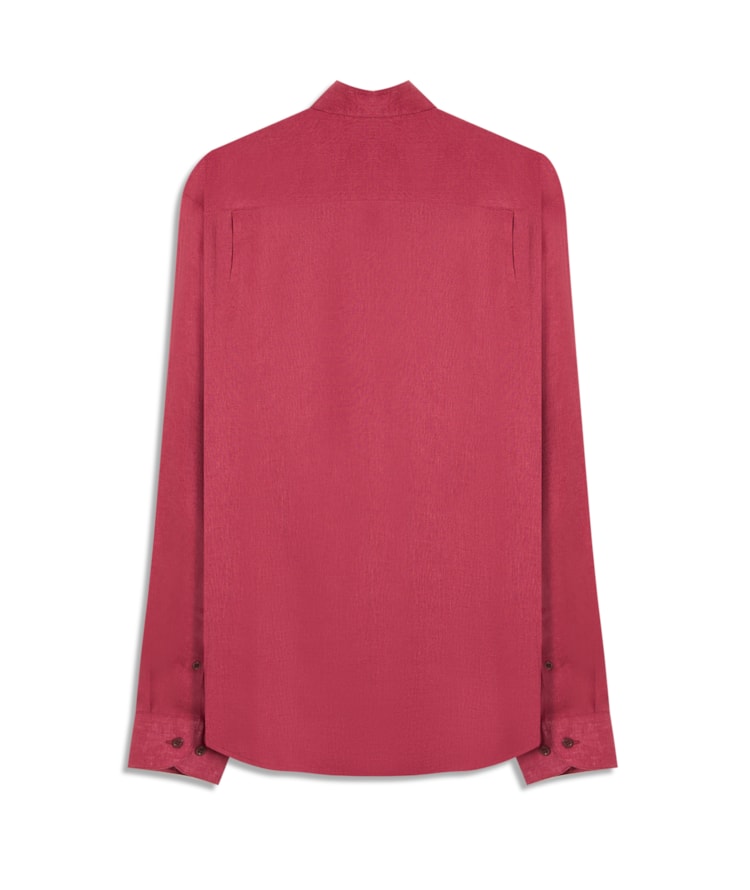 Camisa  Puro Linho Bordeaux