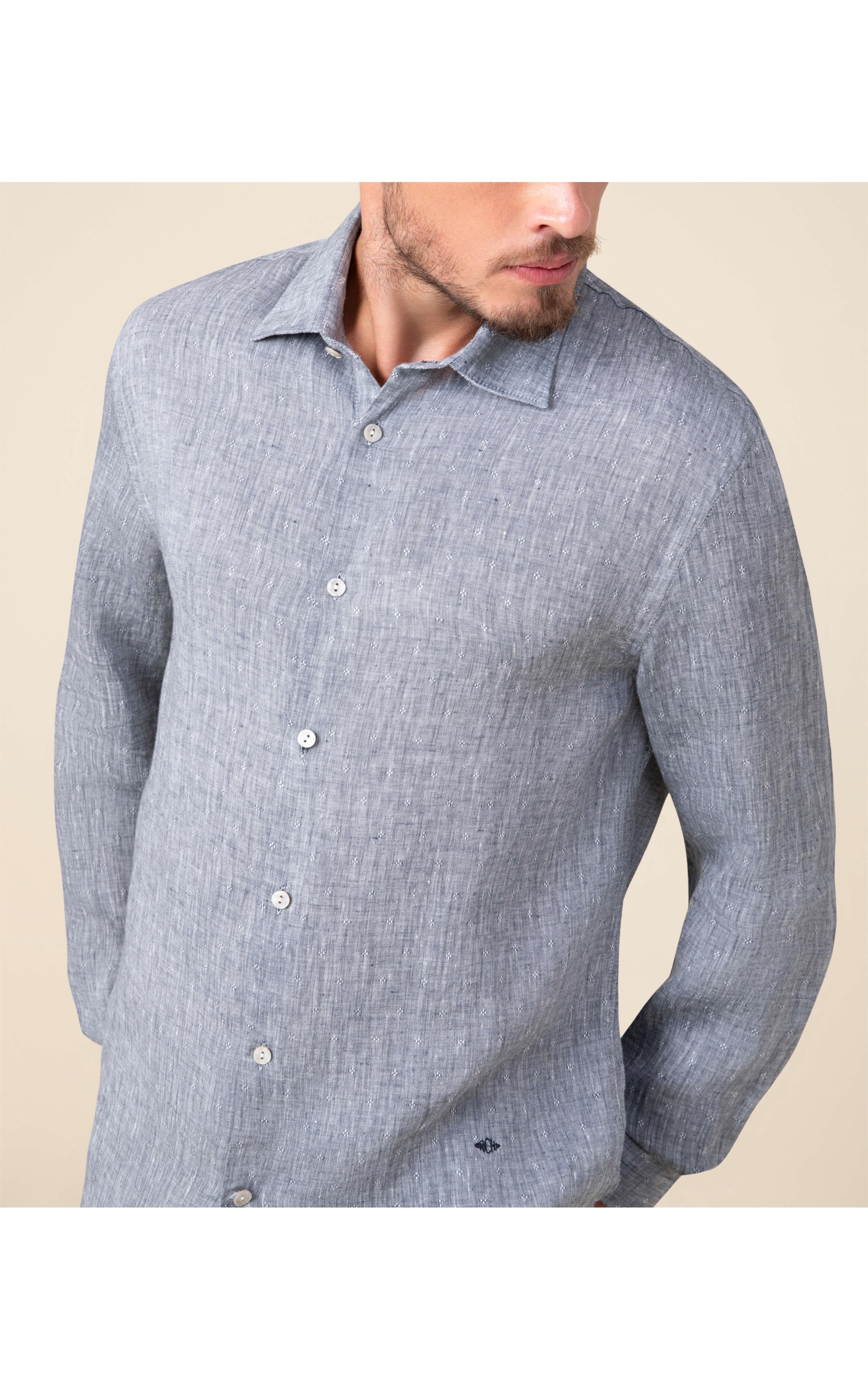 Camisa Puro Linho  Bruno Dark Navy