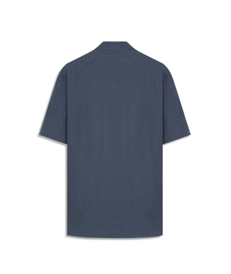 Camisa Puro Linho Cinza Azulado