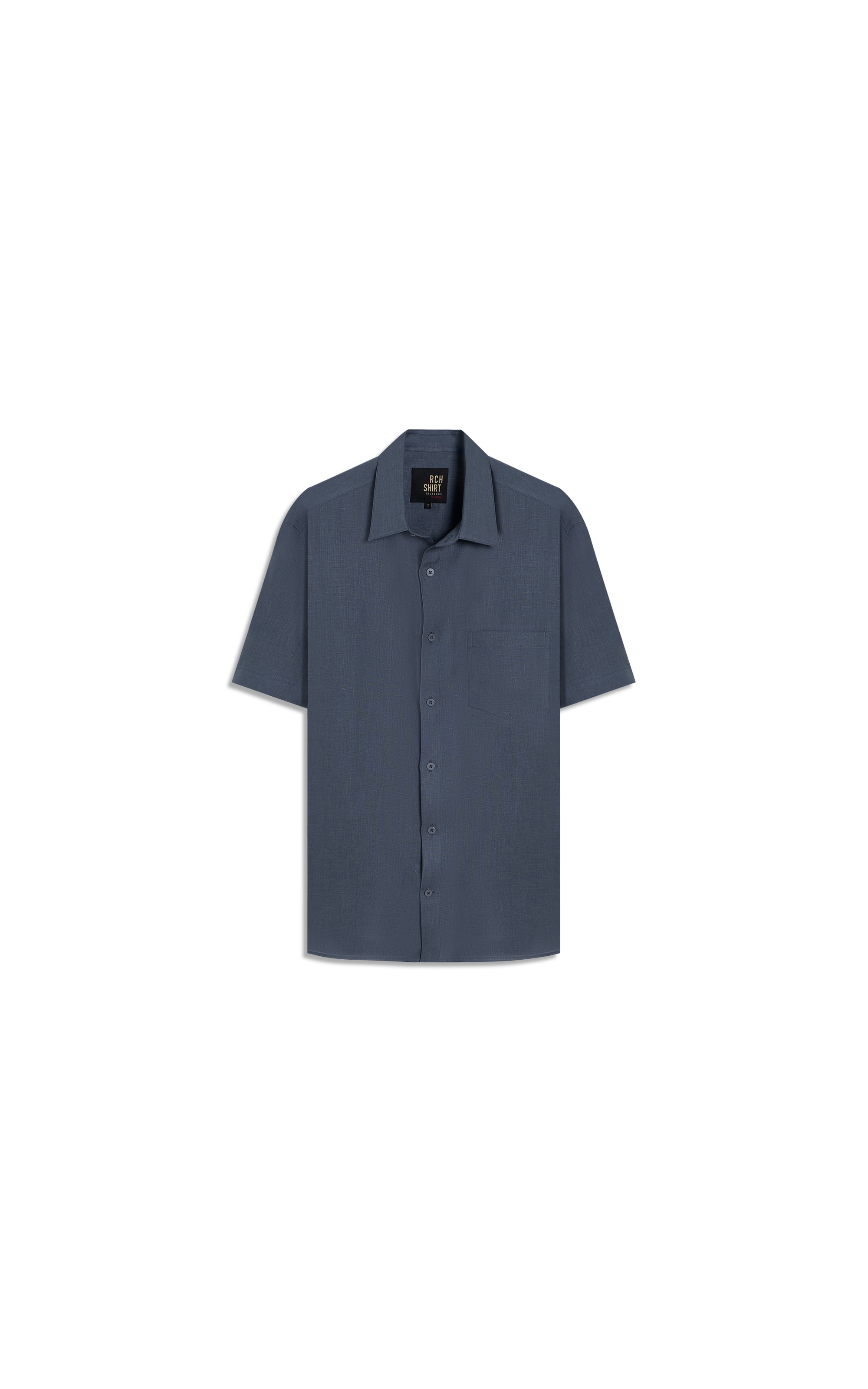 Camisa Puro Linho Cinza Azulado