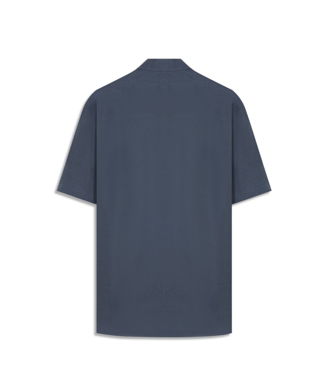 Camisa Puro Linho Cinza Azulado