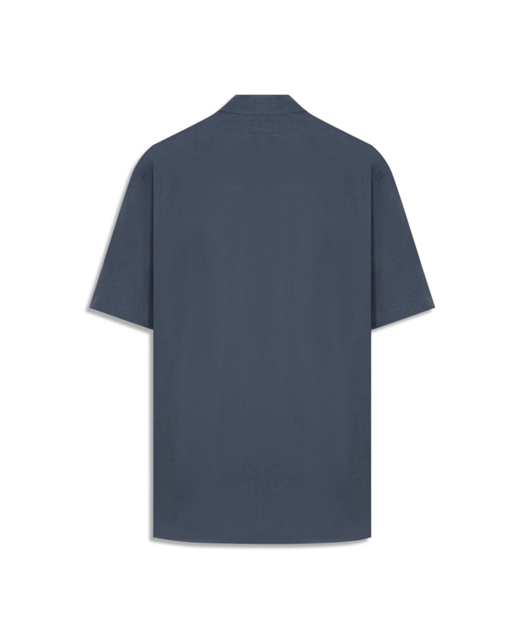 Camisa Puro Linho Cinza Azulado