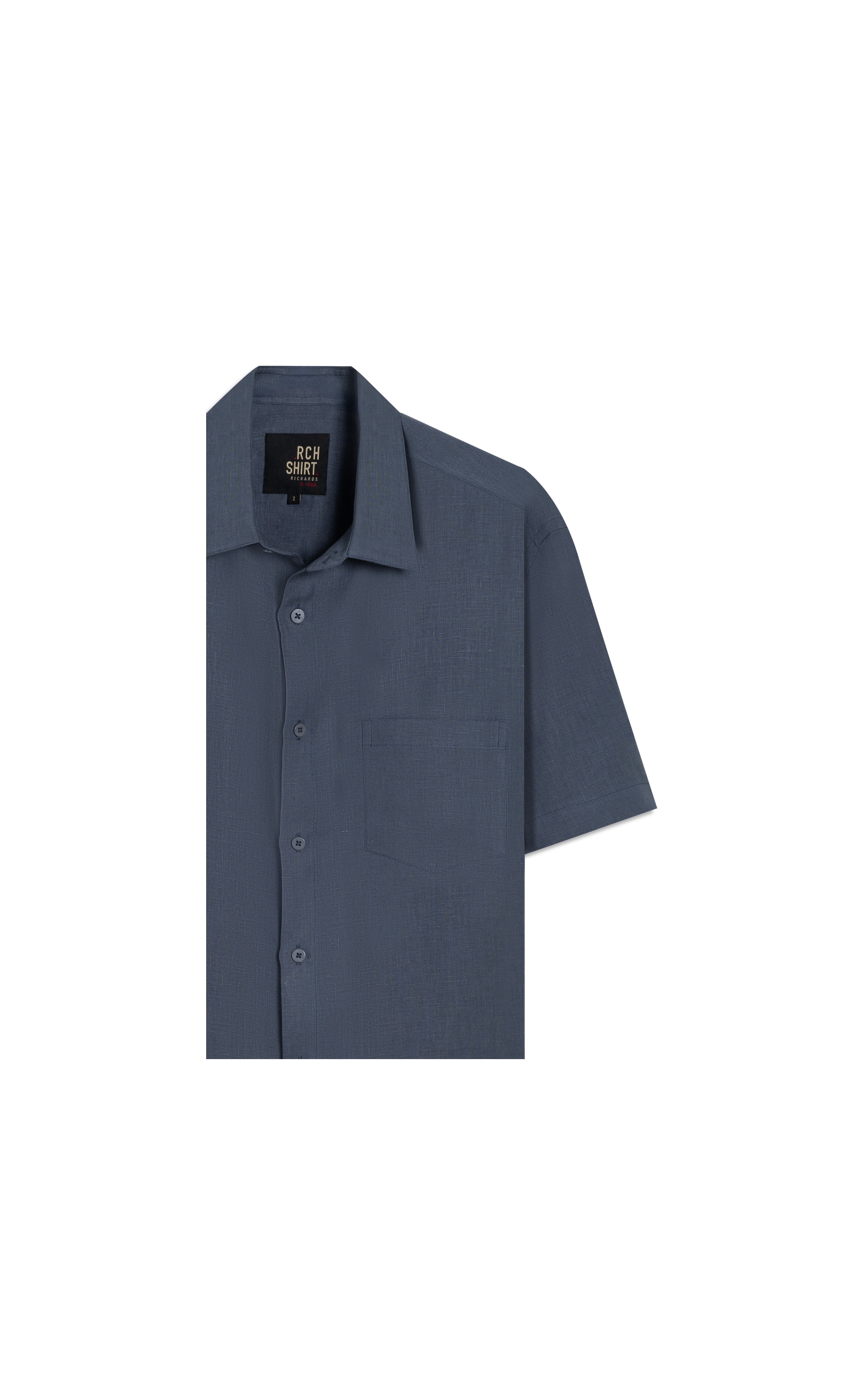 Camisa Puro Linho Cinza Azulado