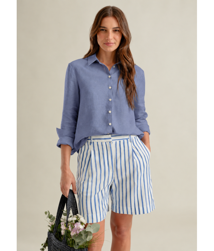 Camisa  Puro Linho Classic  Azul Claro