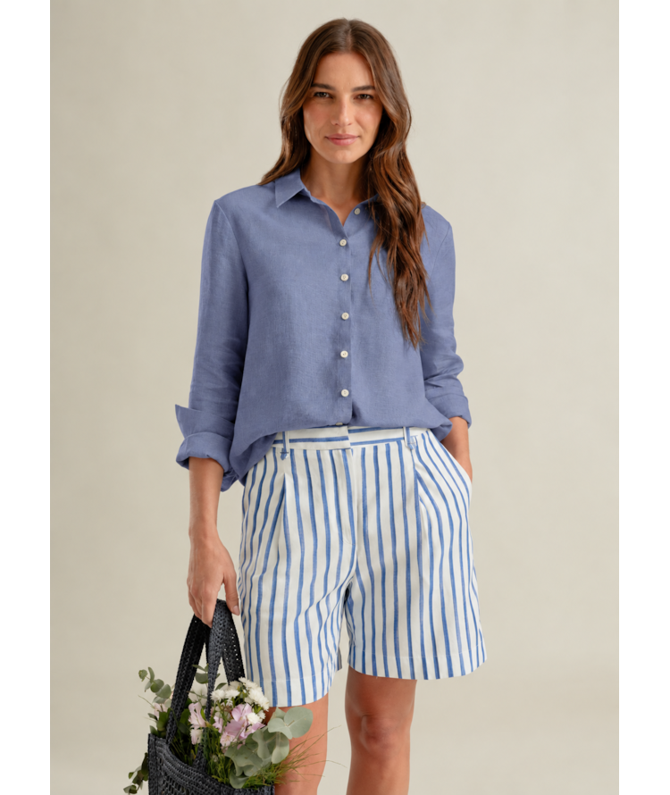 Camisa  Puro Linho Classic  Azul Claro