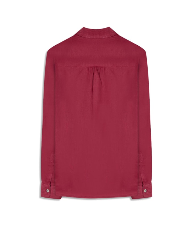 Camisa  Puro Linho Classic Bordeaux