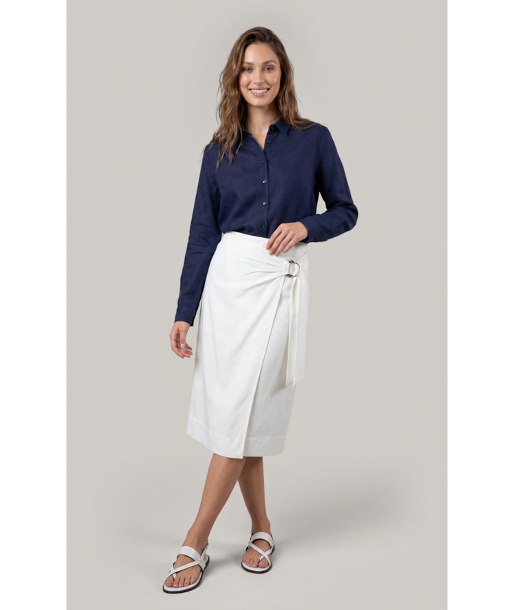 Camisa  Puro Linho Classic Dark Navy