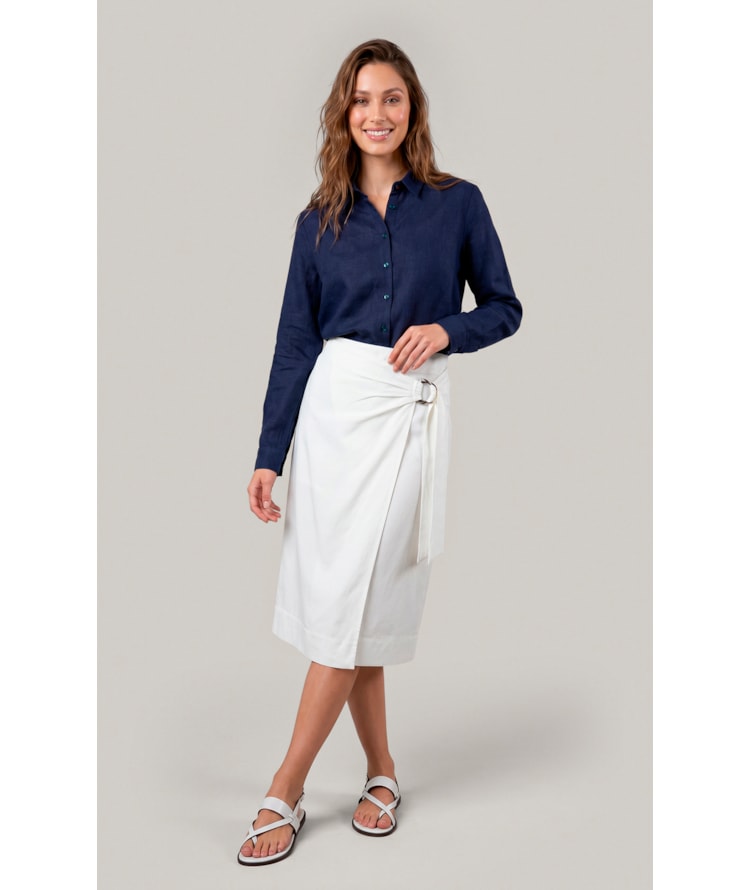 Camisa  Puro Linho Classic Dark Navy