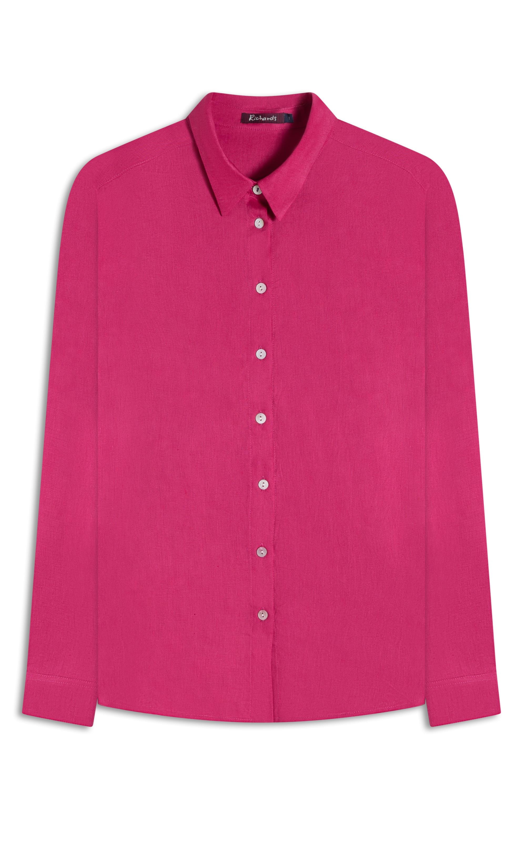 Camisa  Puro Linho Classic  Magenta