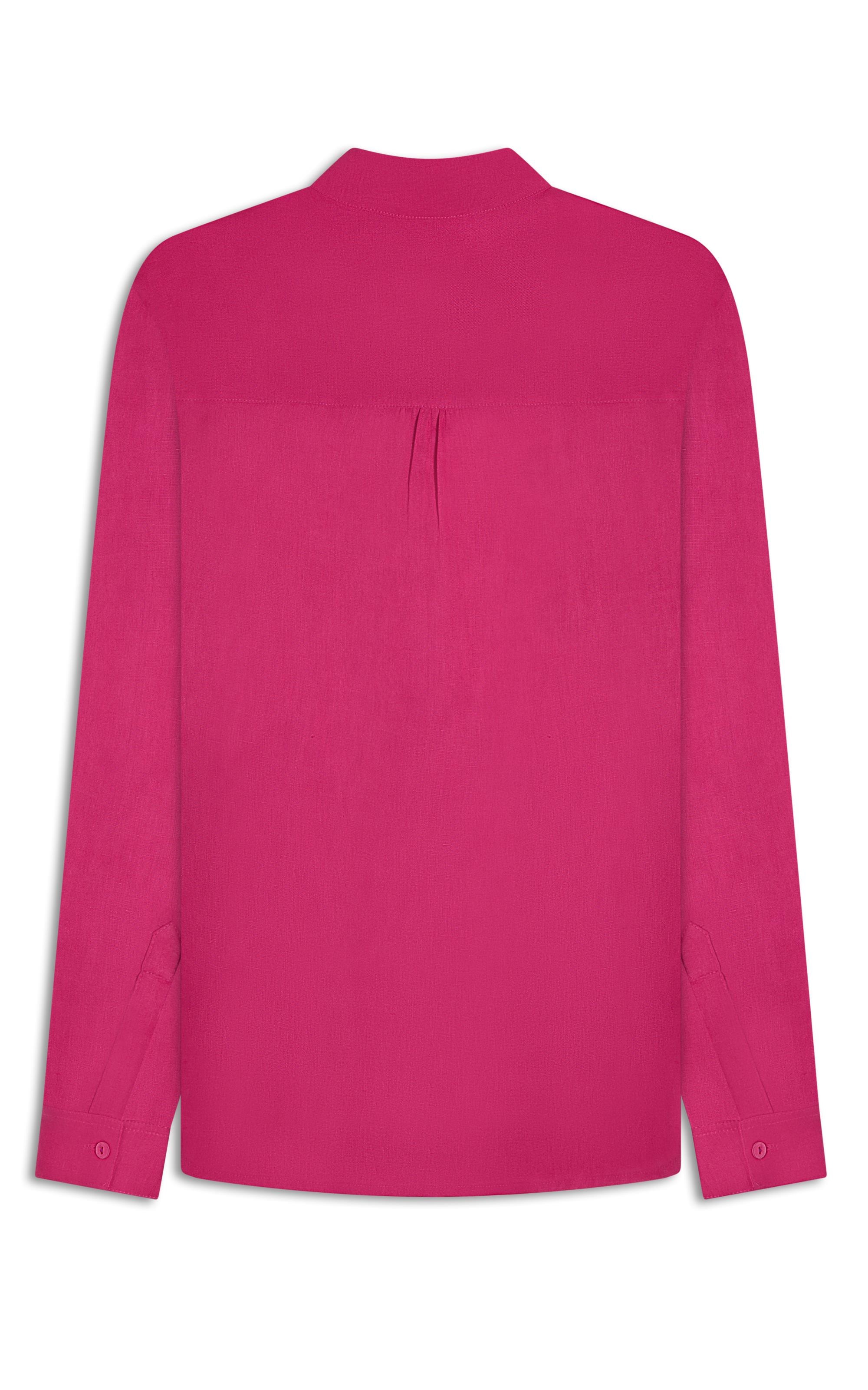 Camisa  Puro Linho Classic  Magenta