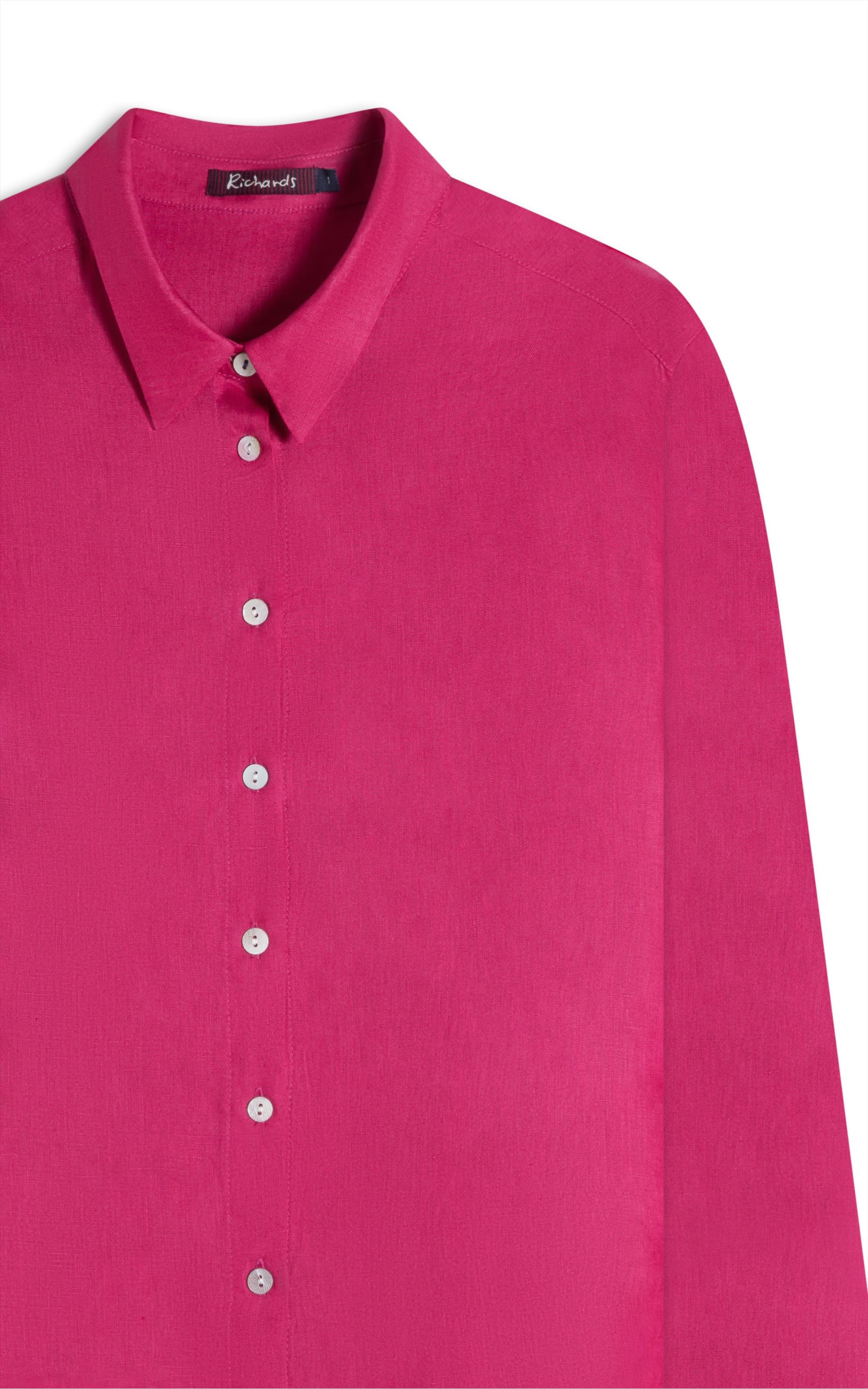 Camisa  Puro Linho Classic  Magenta