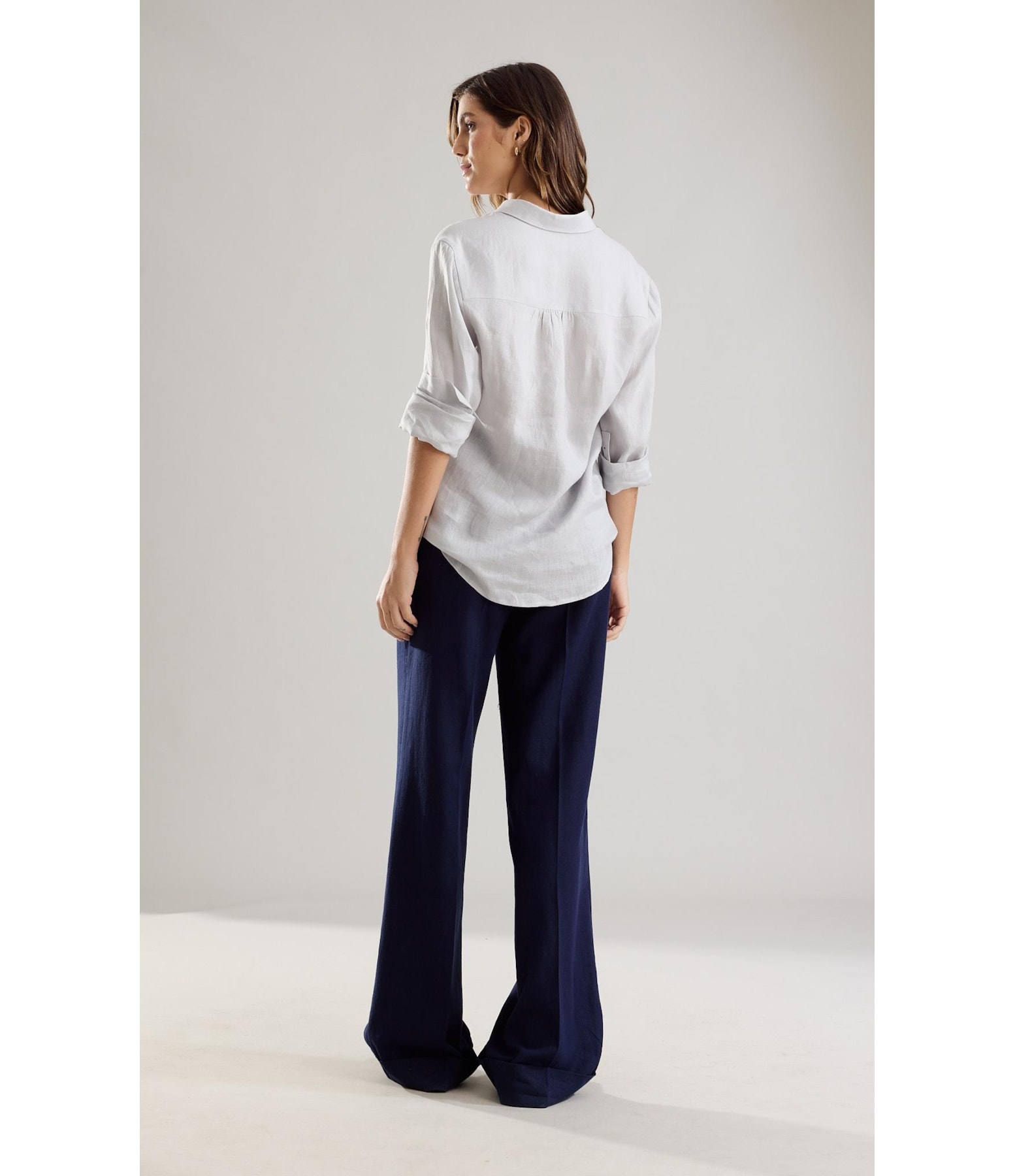 Camisa Puro Linho Classic Prata