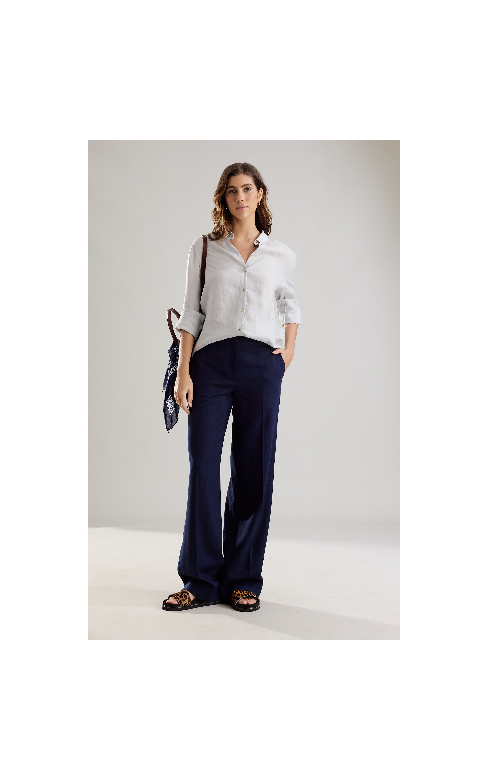 Camisa  Puro Linho Classic Prata
