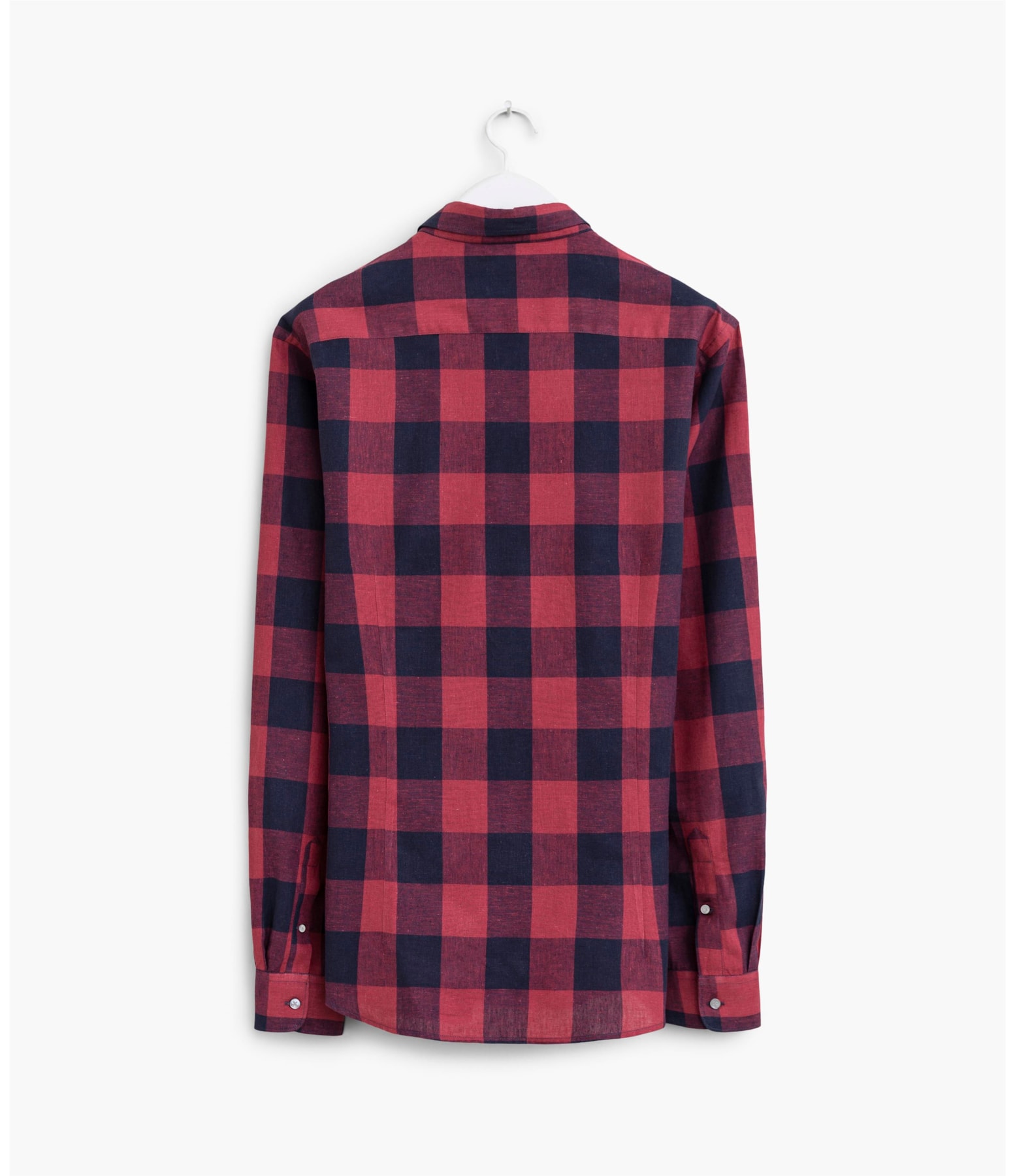 Camisa Puro Linho Com Algodao Xadrez Ml Vermelho