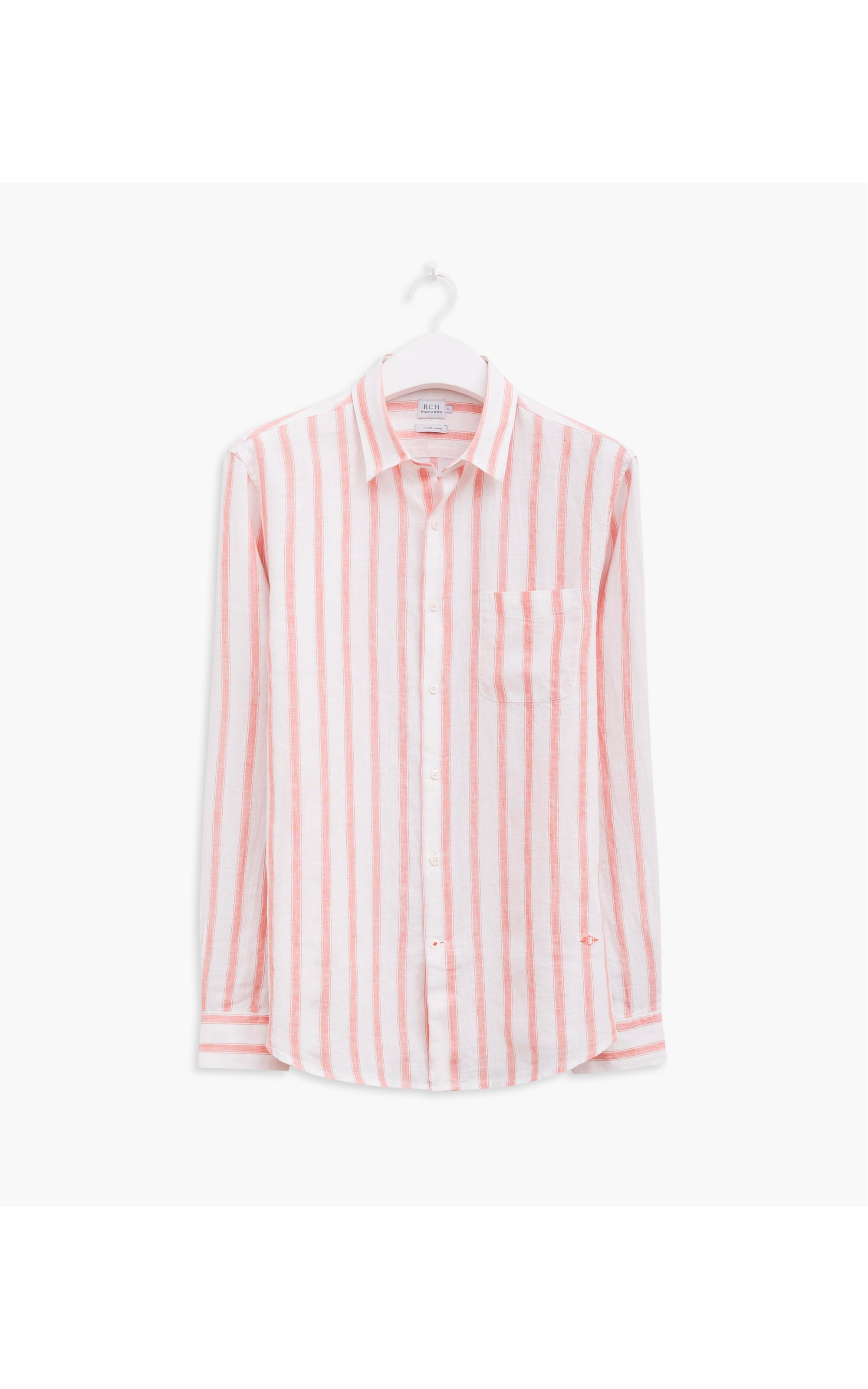 Camisa Puro Linho  Comporta Ml Laranja