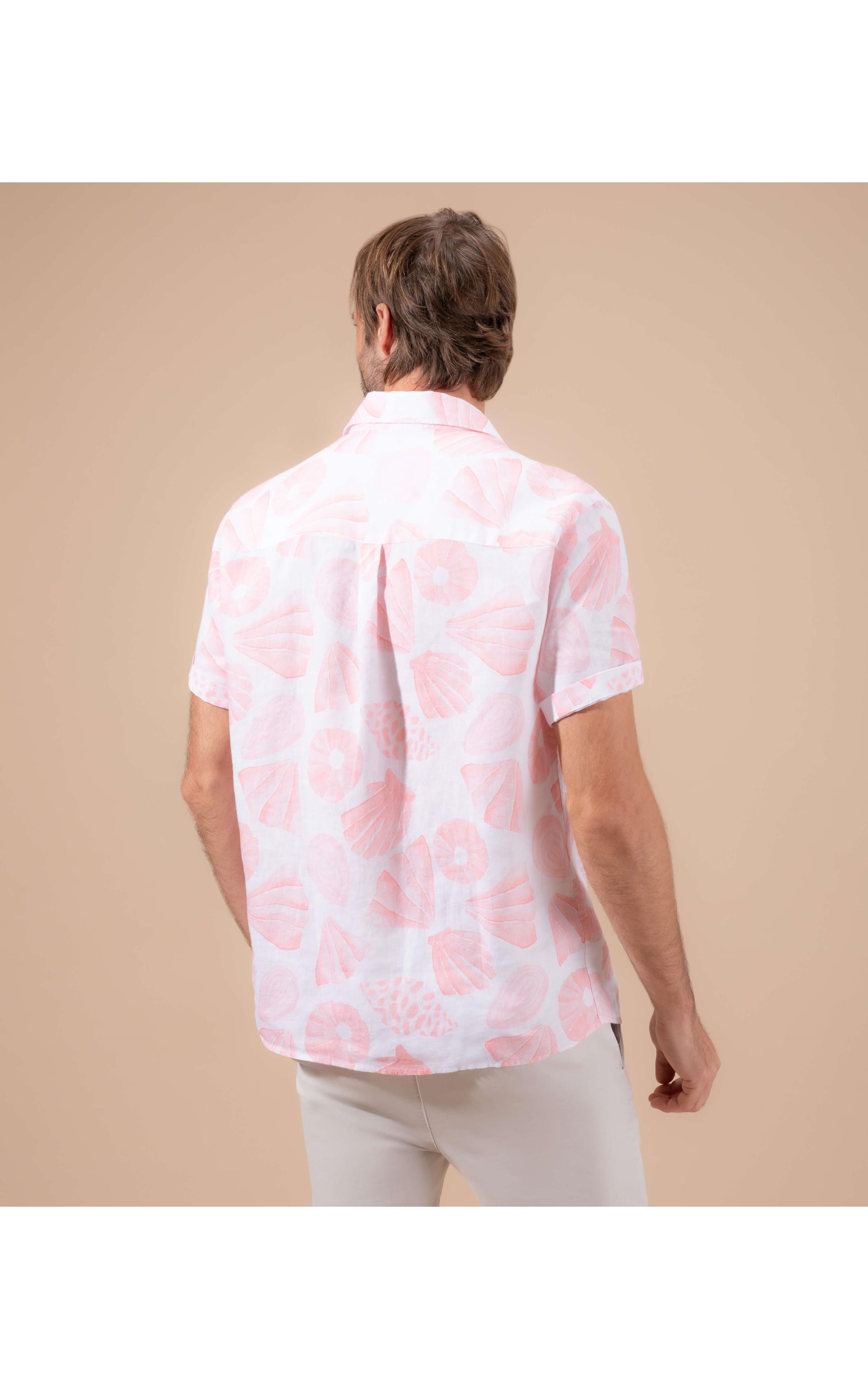 Camisa  Puro Linho  Conchas Melancia