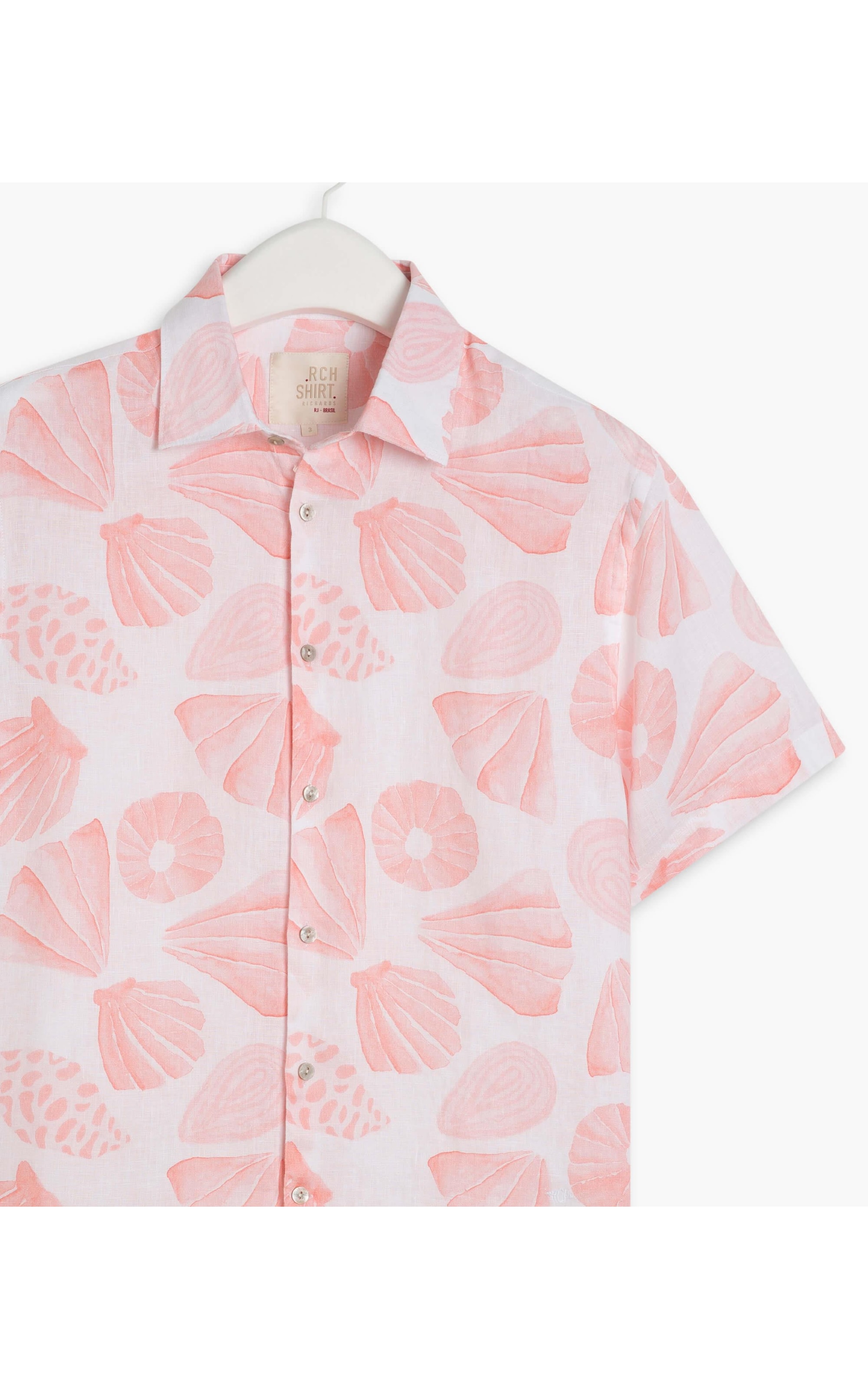 Camisa  Puro Linho  Conchas Melancia