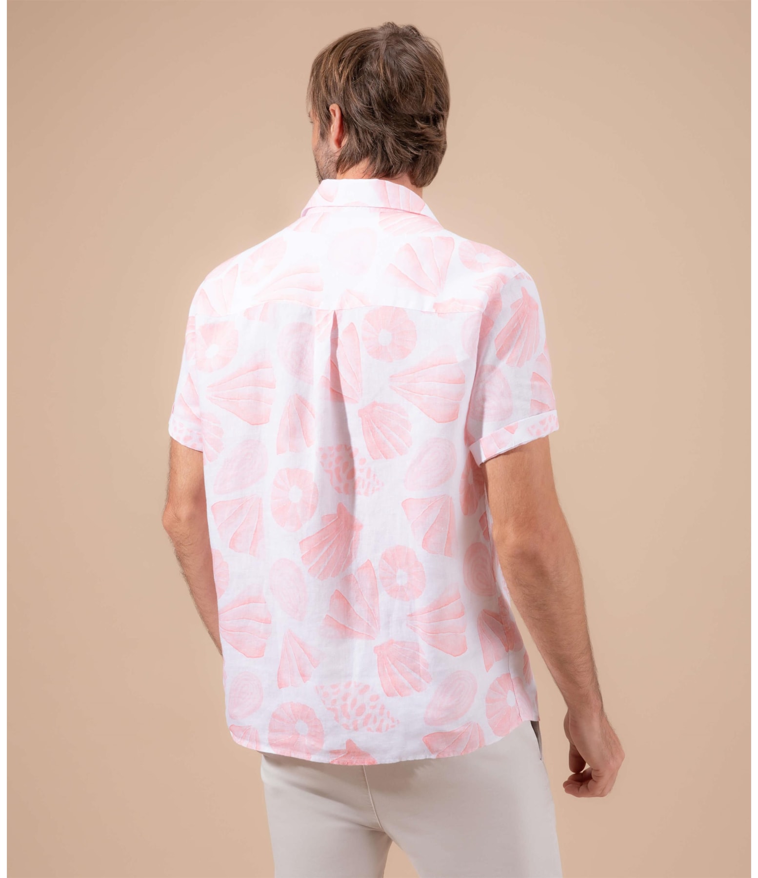 Camisa  Puro Linho  Conchas Melancia