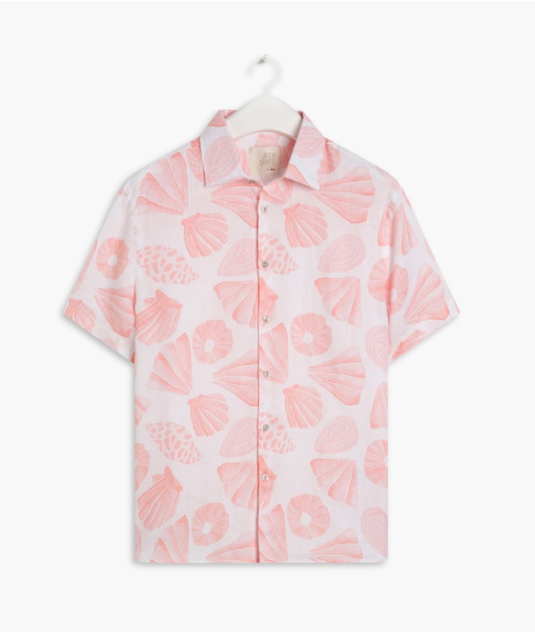 Camisa  Puro Linho  Conchas Melancia