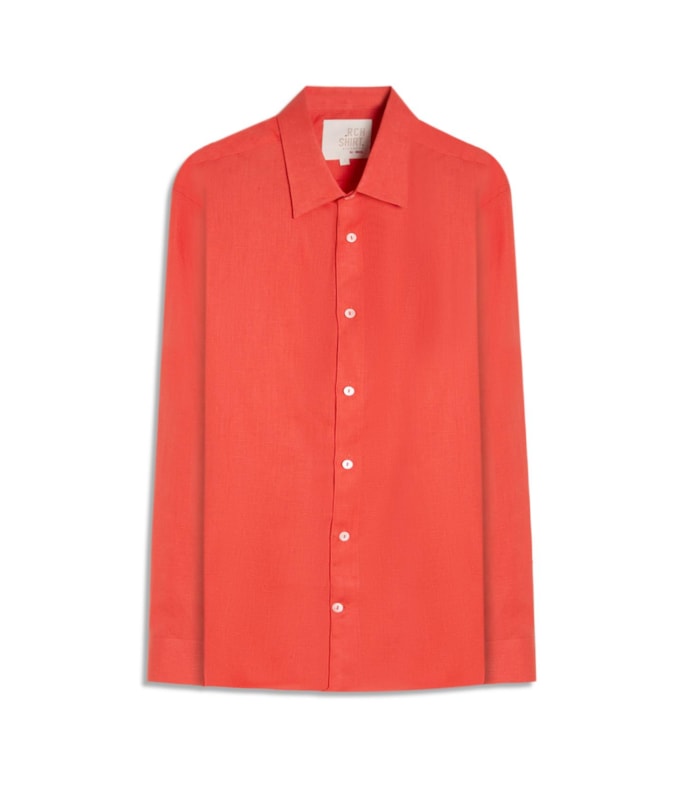 Camisa  Puro Linho  Coral