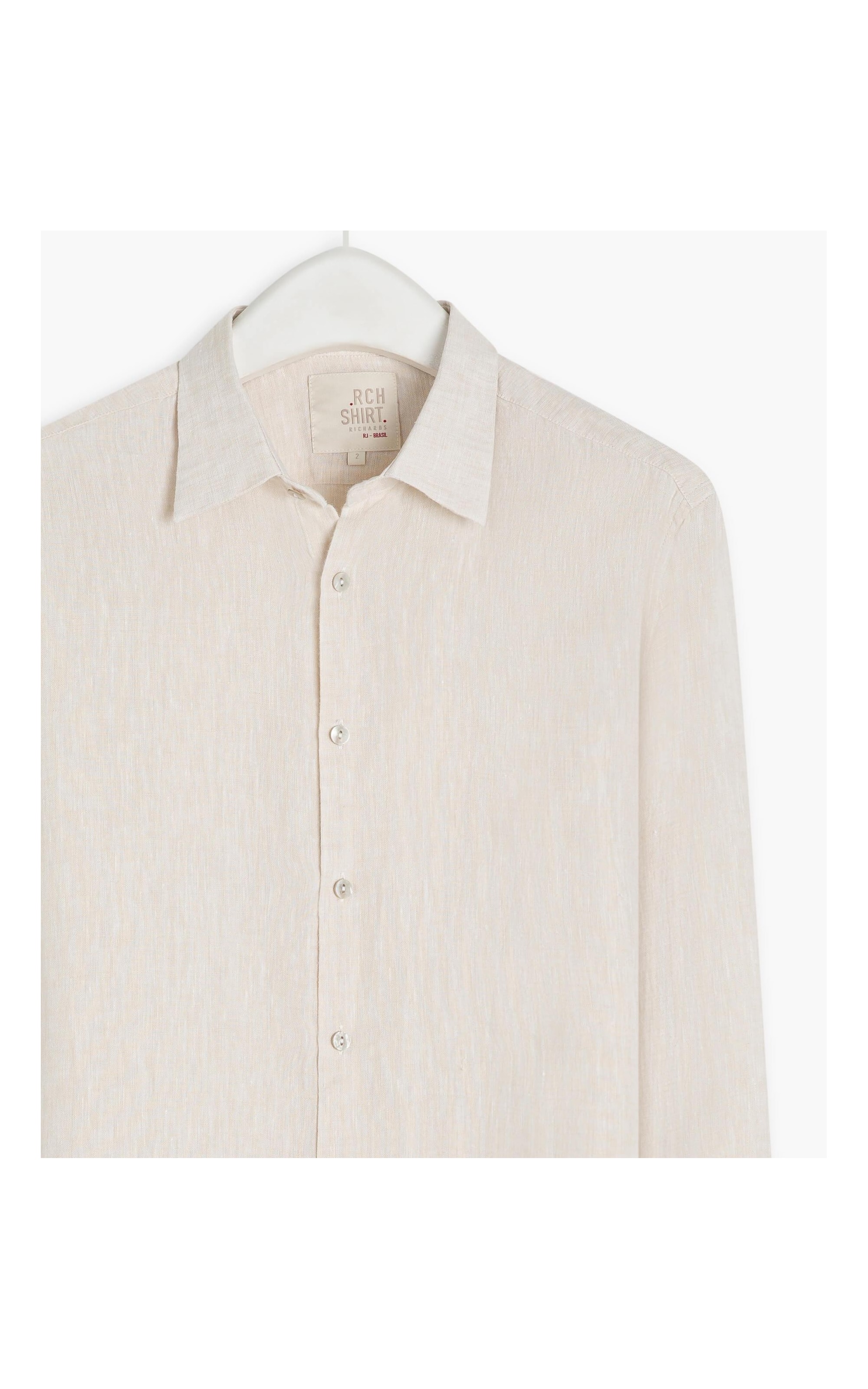 Camisa  Puro Linho  Cross Dye Areia